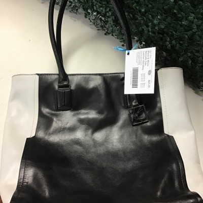 Black & White Kenneth Cole Leather Handbag