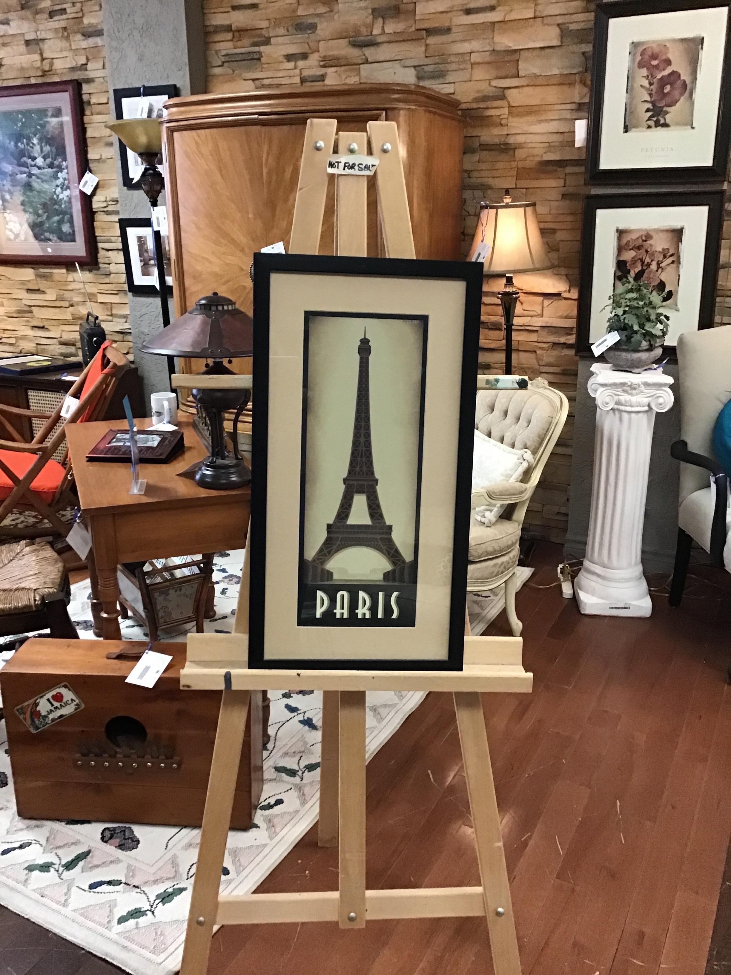 Framed ‘Paris’ Eiffel Tower Art
