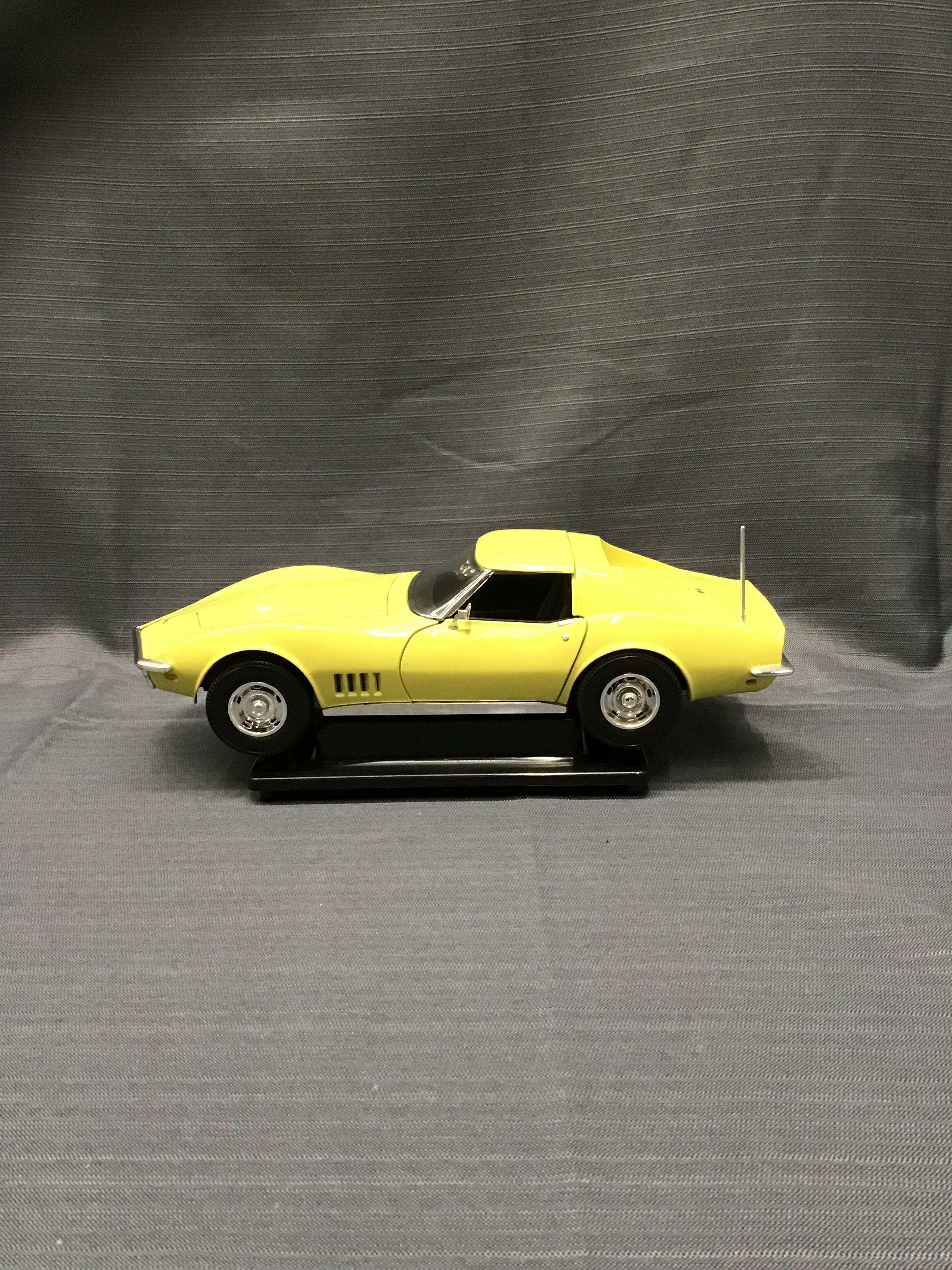1968 Yellow Chevrolet Corvette Model