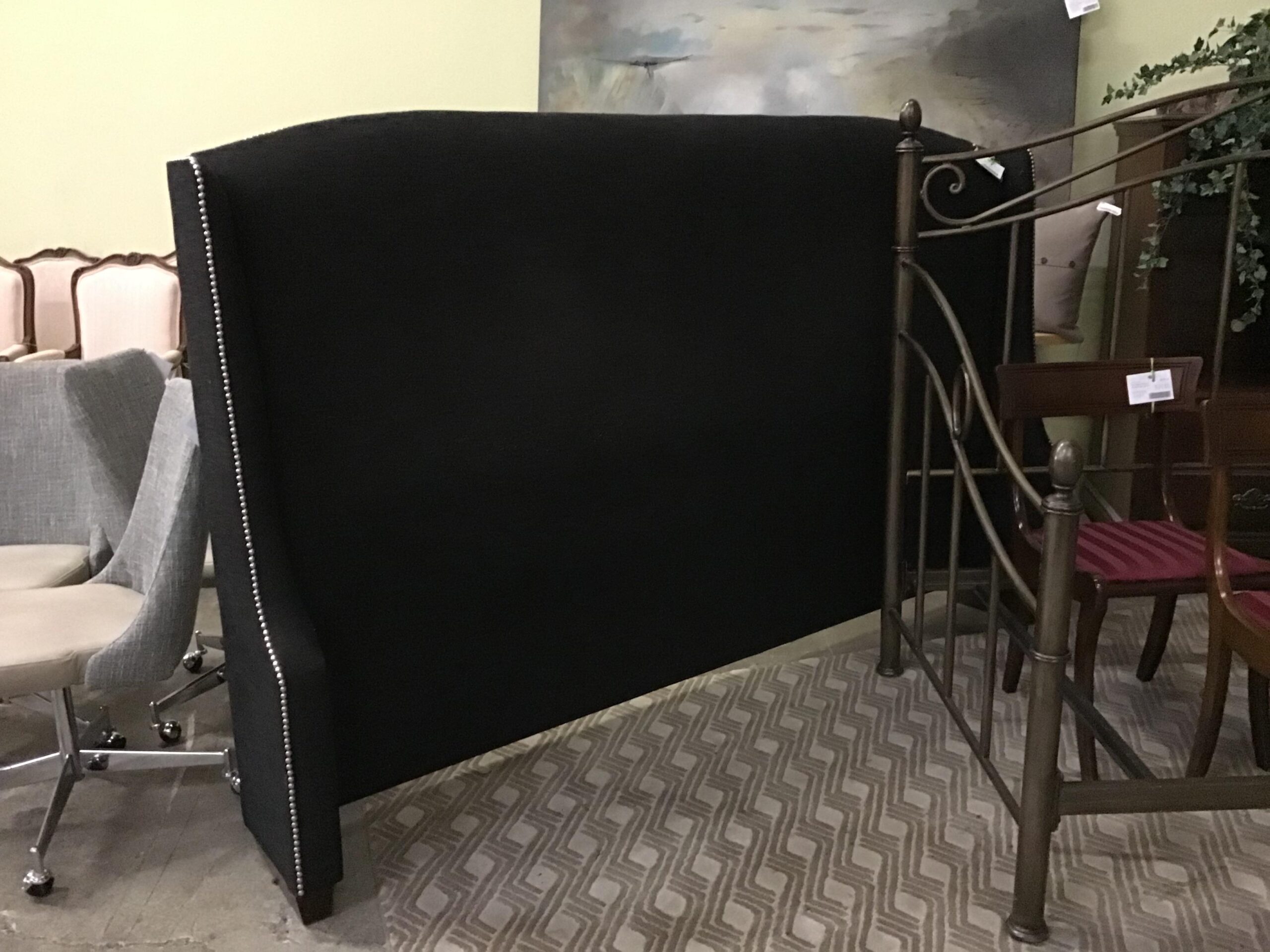 Black Upholstered KING Headboard (only) NEW PRICE!!