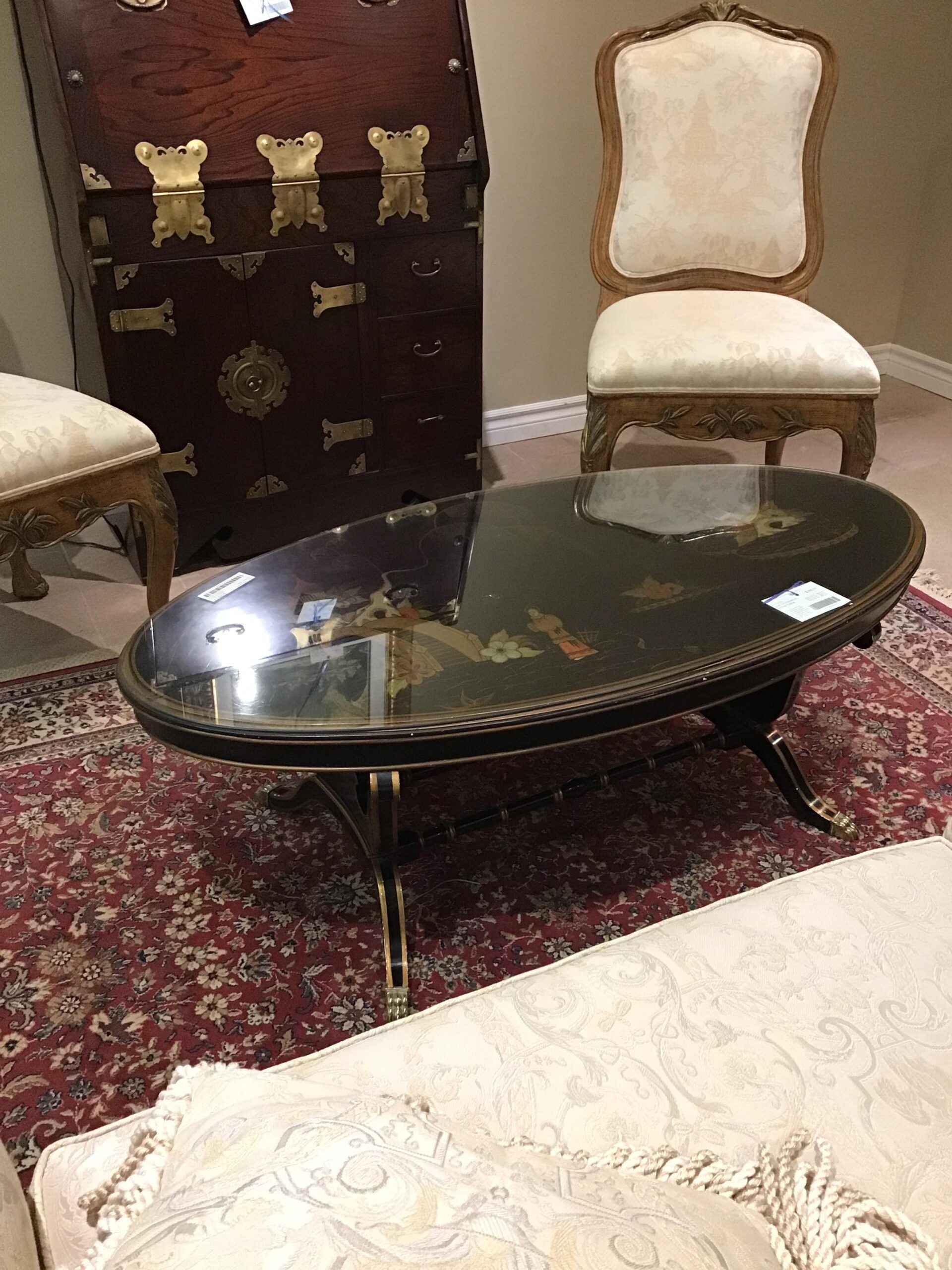 Oval Chinoiserie Coffee Table