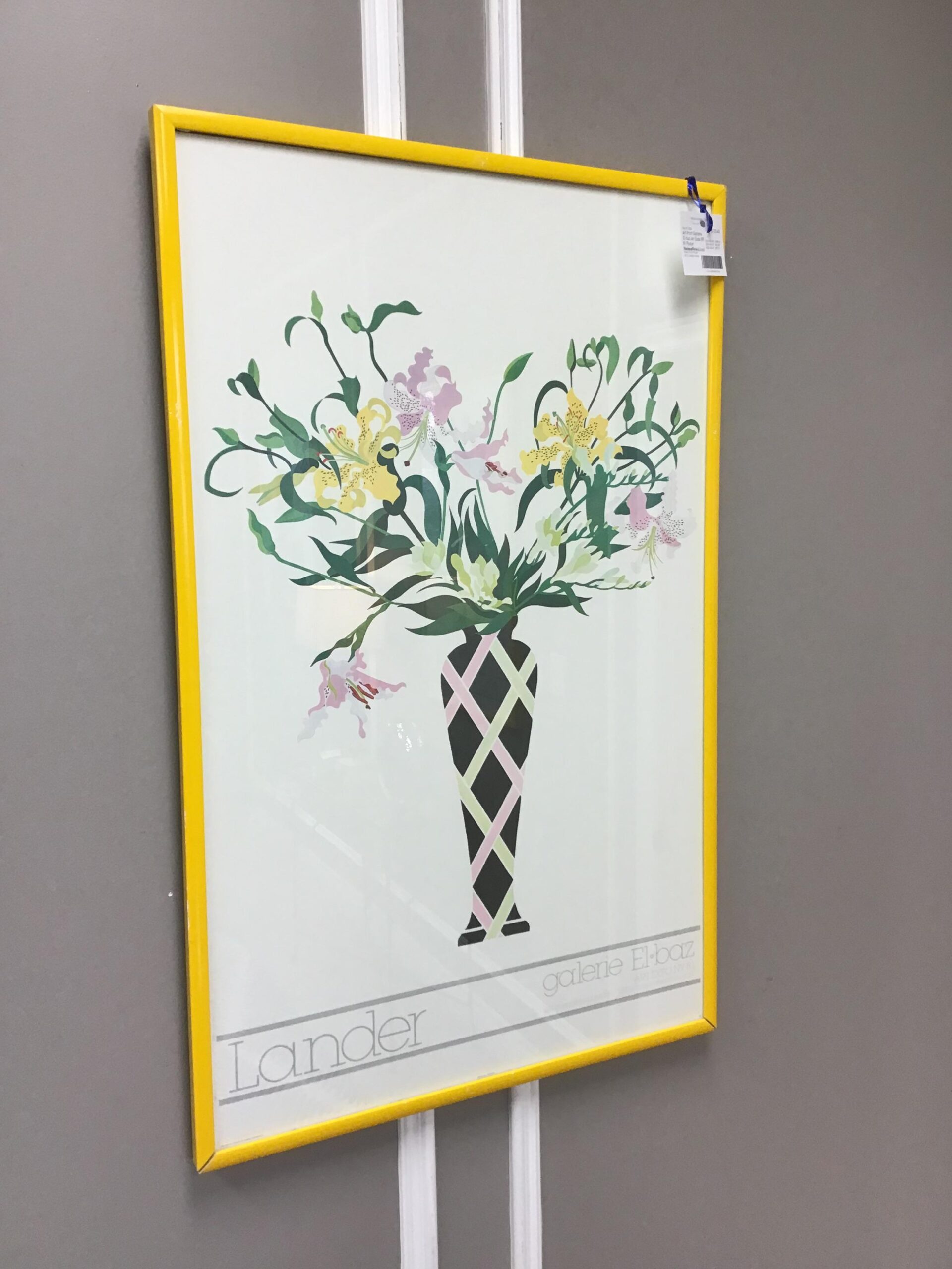 Art Print  Garlerie El-baz Art Expo NY 81 Poster (Yellow/Pink Lilies)