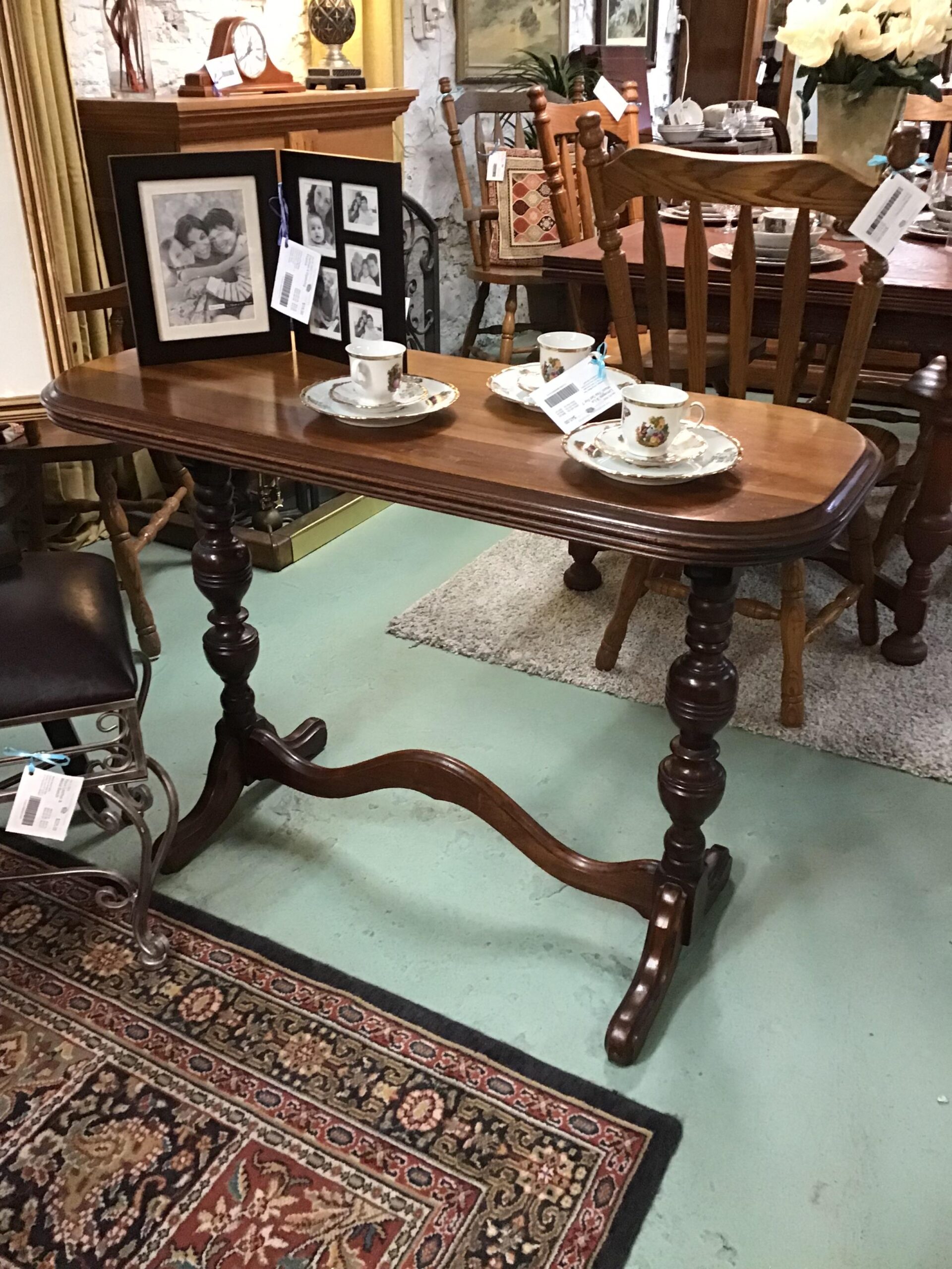 Beaucraft Antique Solid Walnut Hall Table