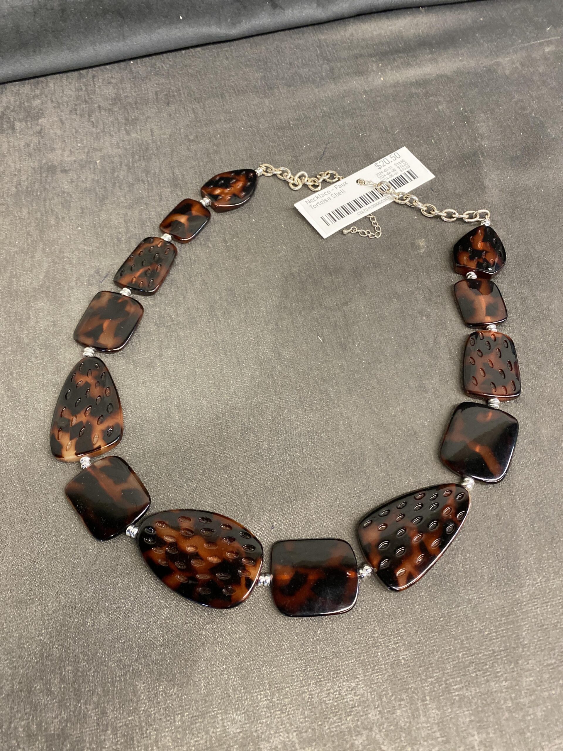 Necklace – Faux Tortoise Shell