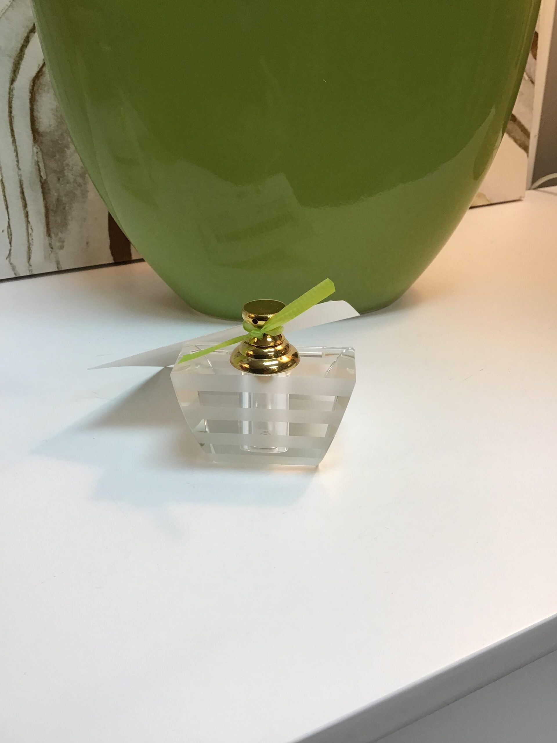 Frosted Stripe Crystal Perfume Bottle