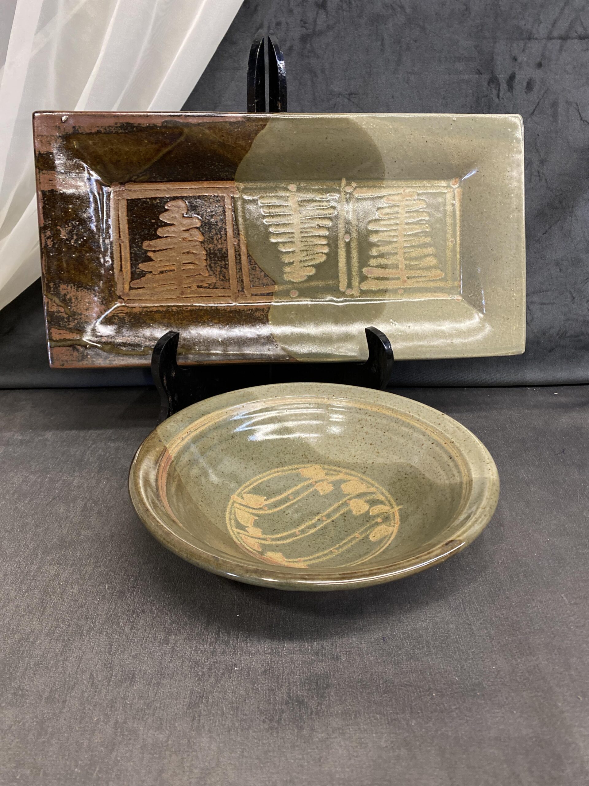 2PC Studio Pottery Bowl & Plate