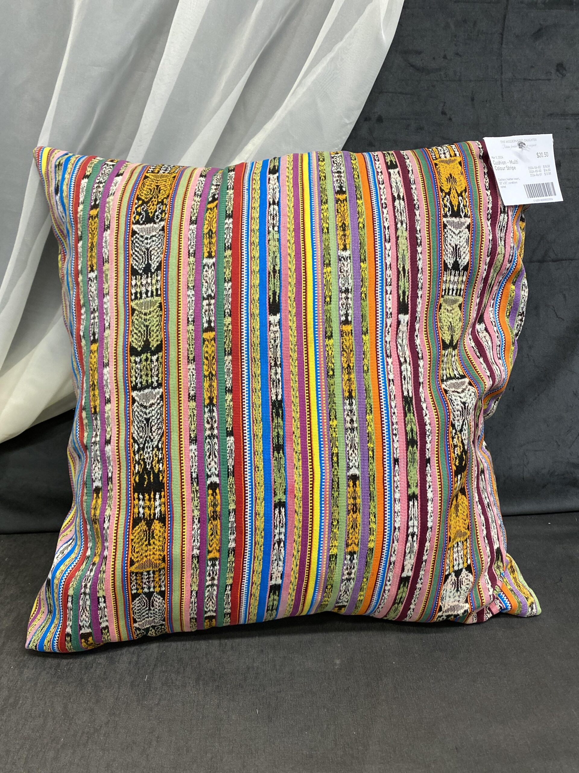 Cushion – Multi Colour Stripe