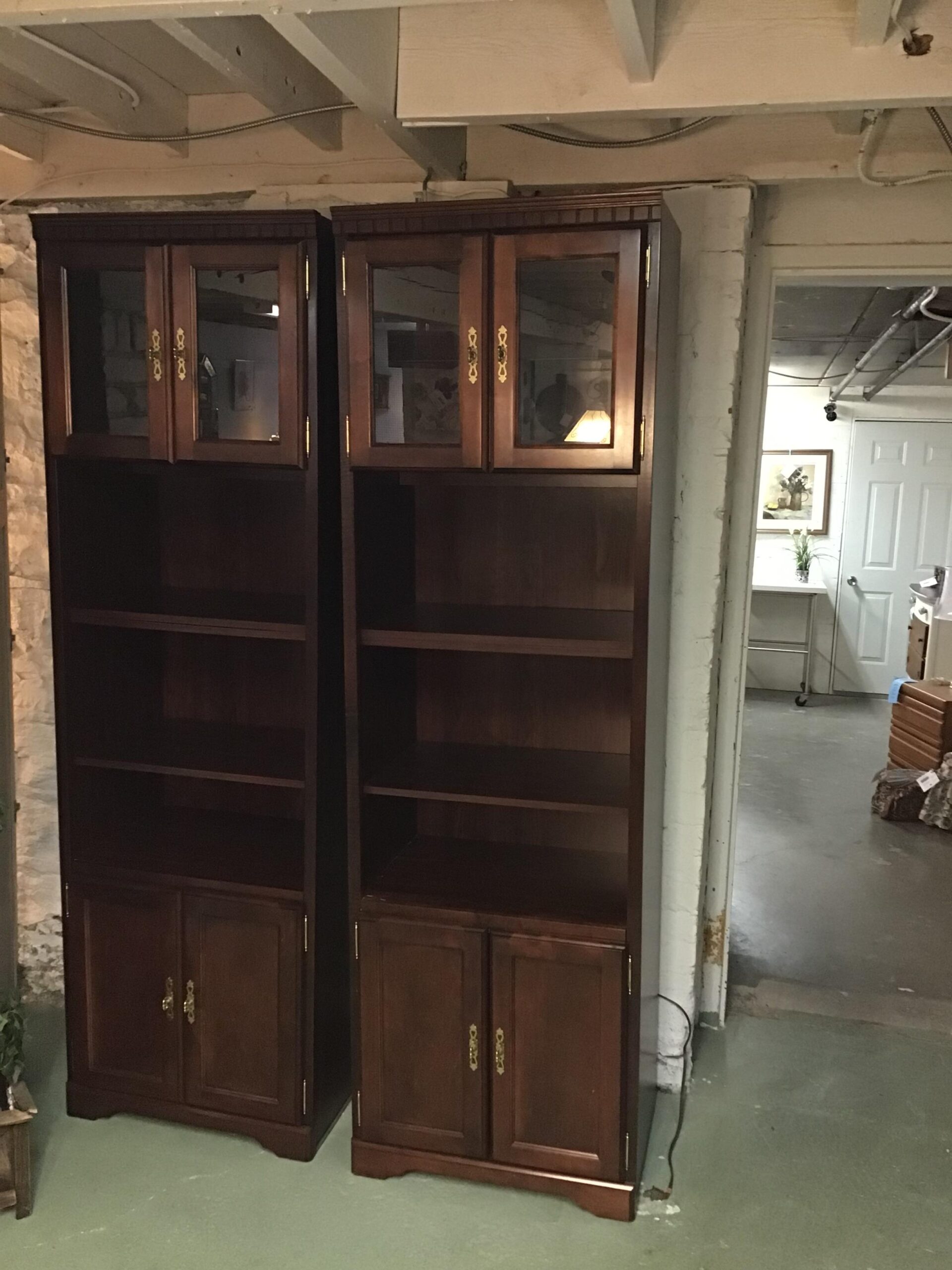 Dark Wood Storage Cabinet