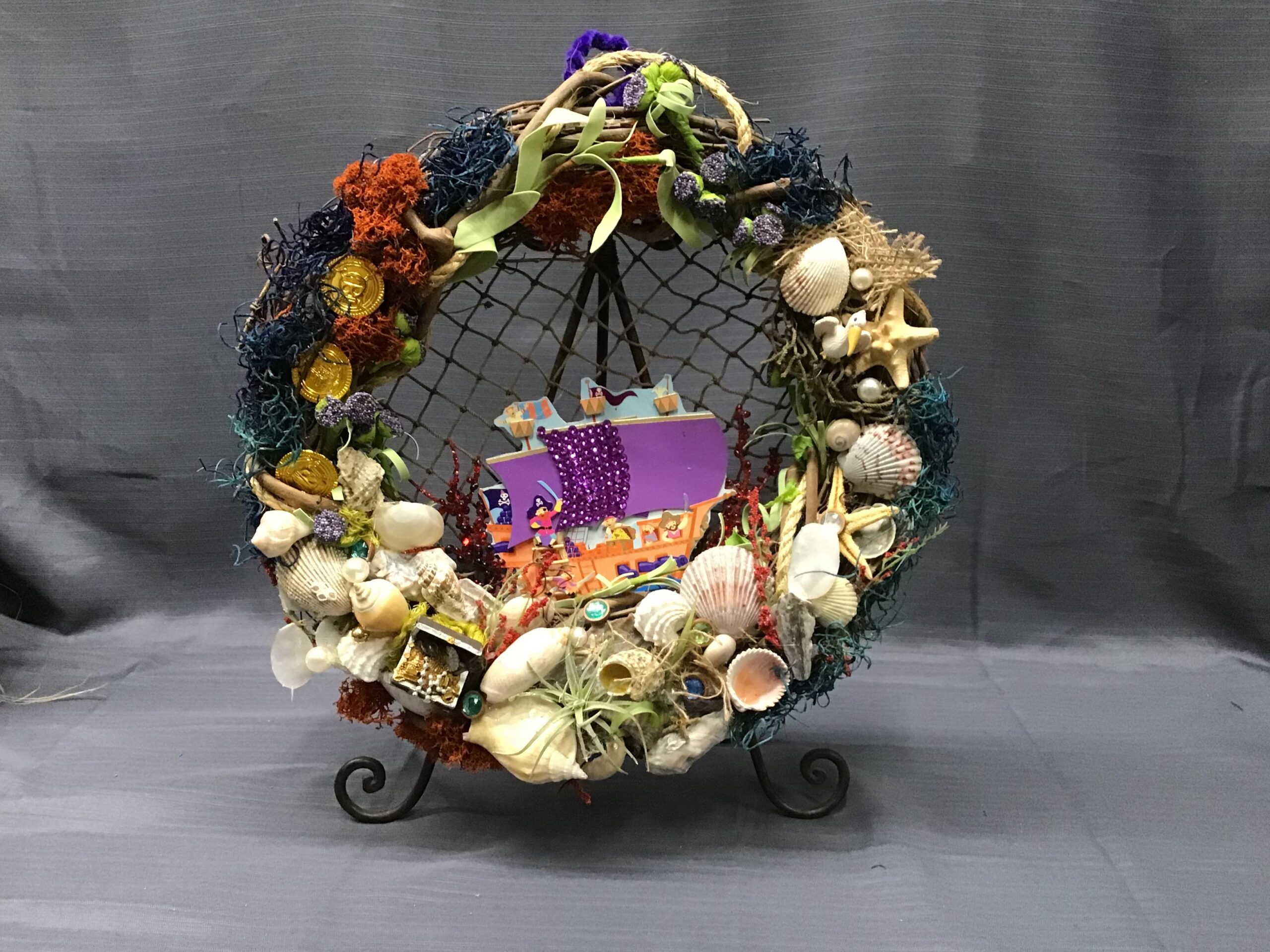 Spring/ Summer Wreath Seashells, Treasures & Pirates