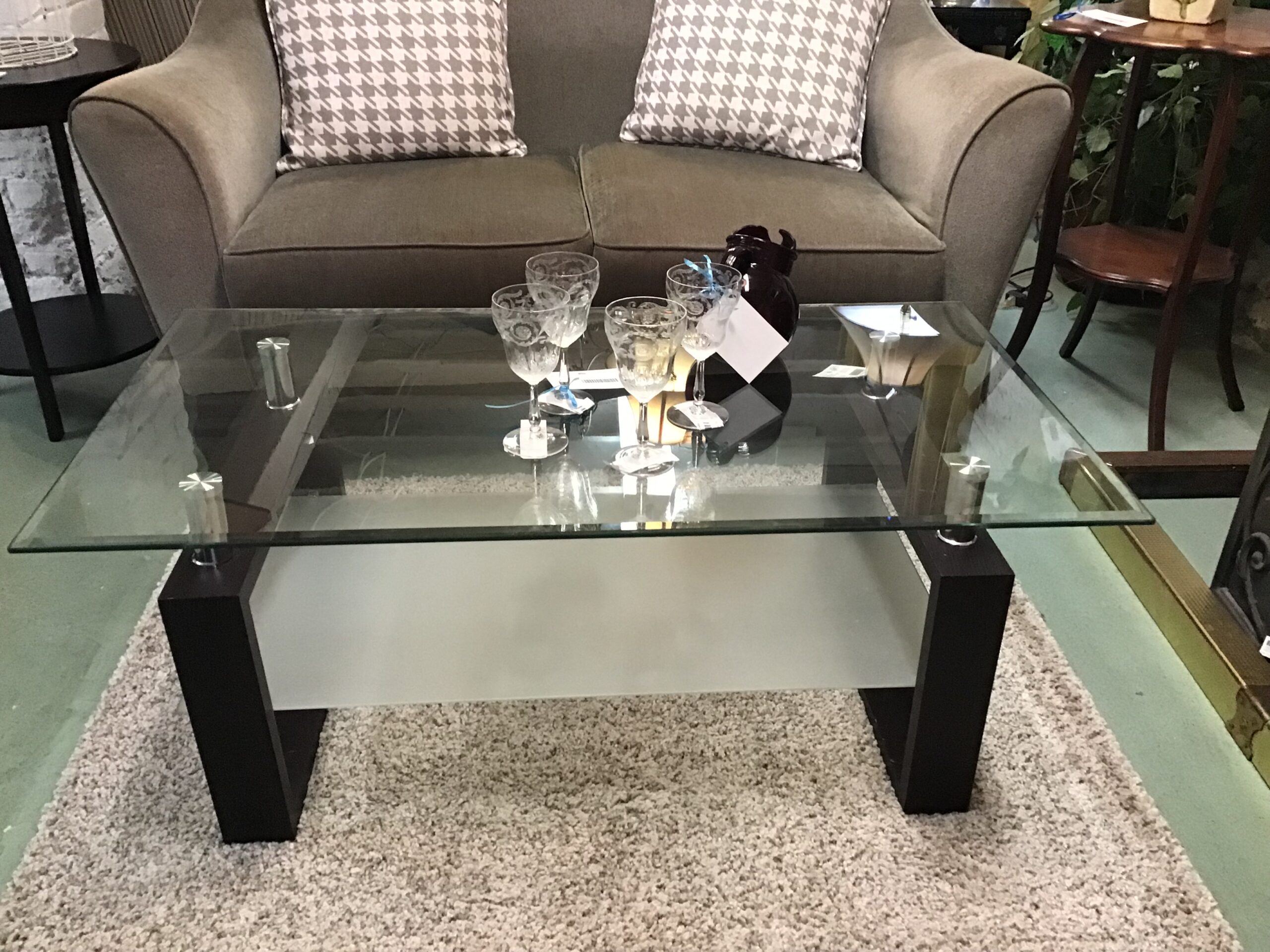 Tiered Modern Glass Coffee Table
