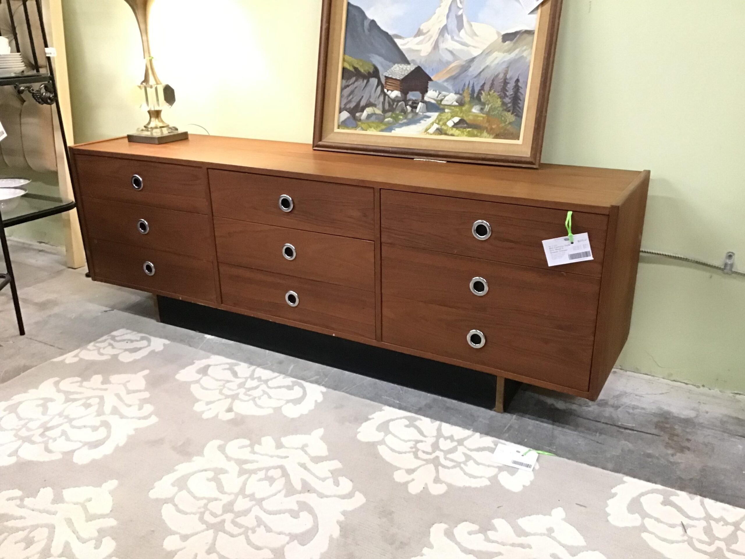 HOLD Mid-Century-style Wood 9-Drawer Dresser