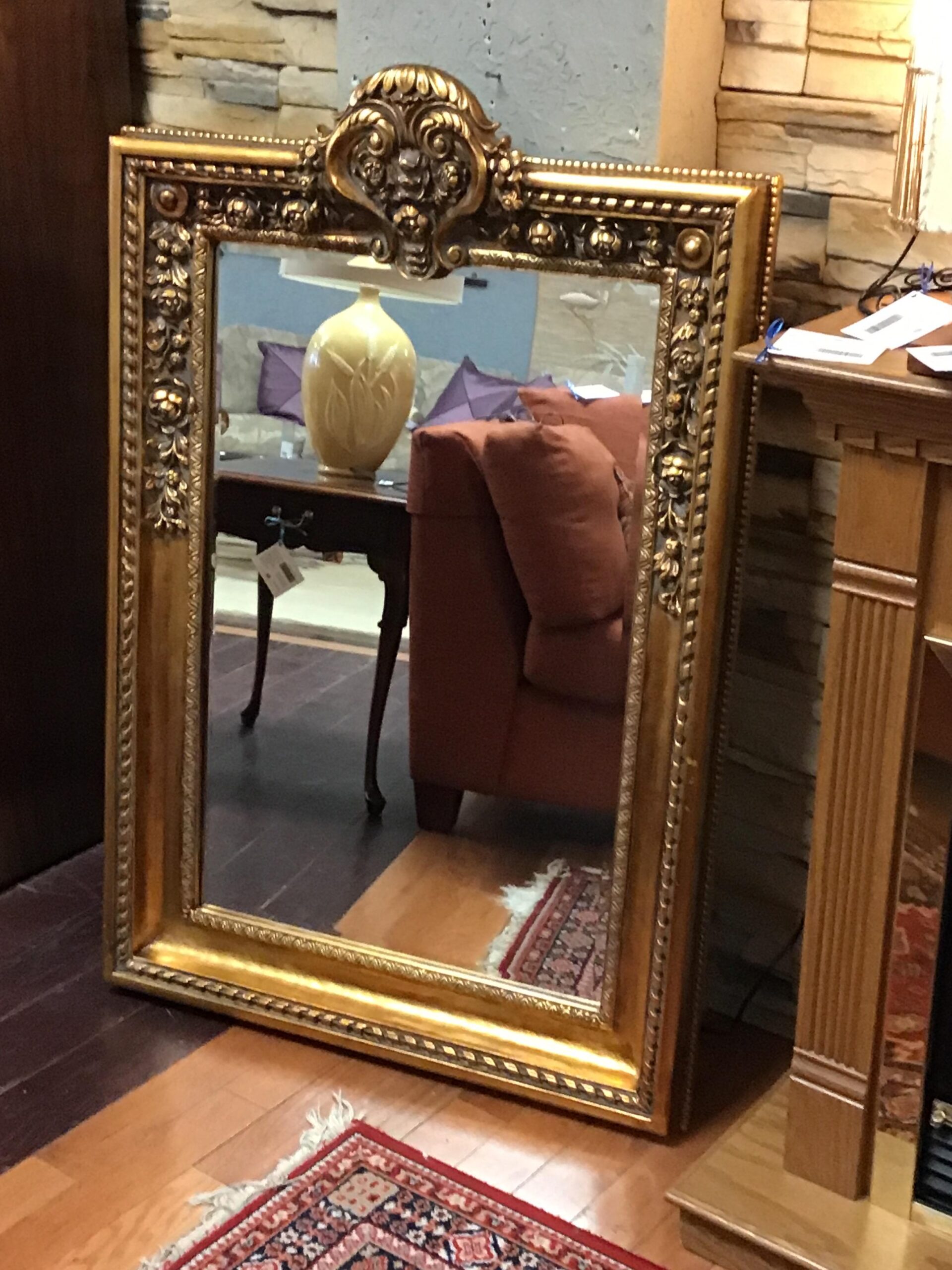 Beautiful Ornate Gold Beveled Mirror