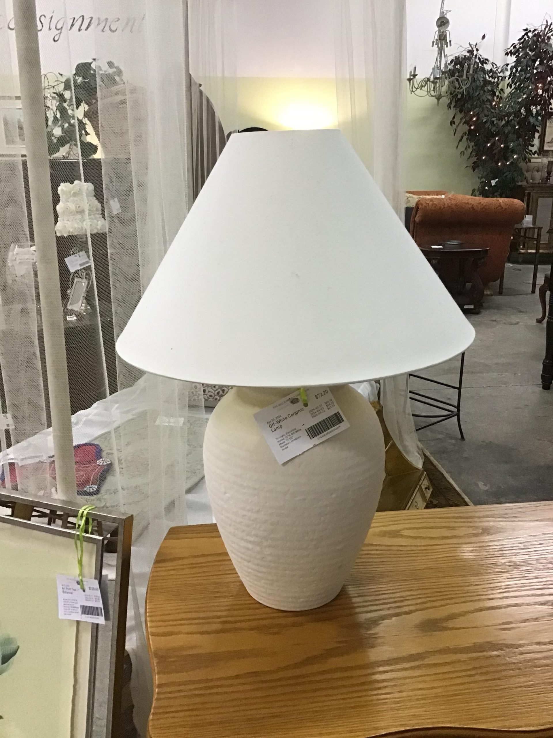 Off-White Ceramic Lamp
