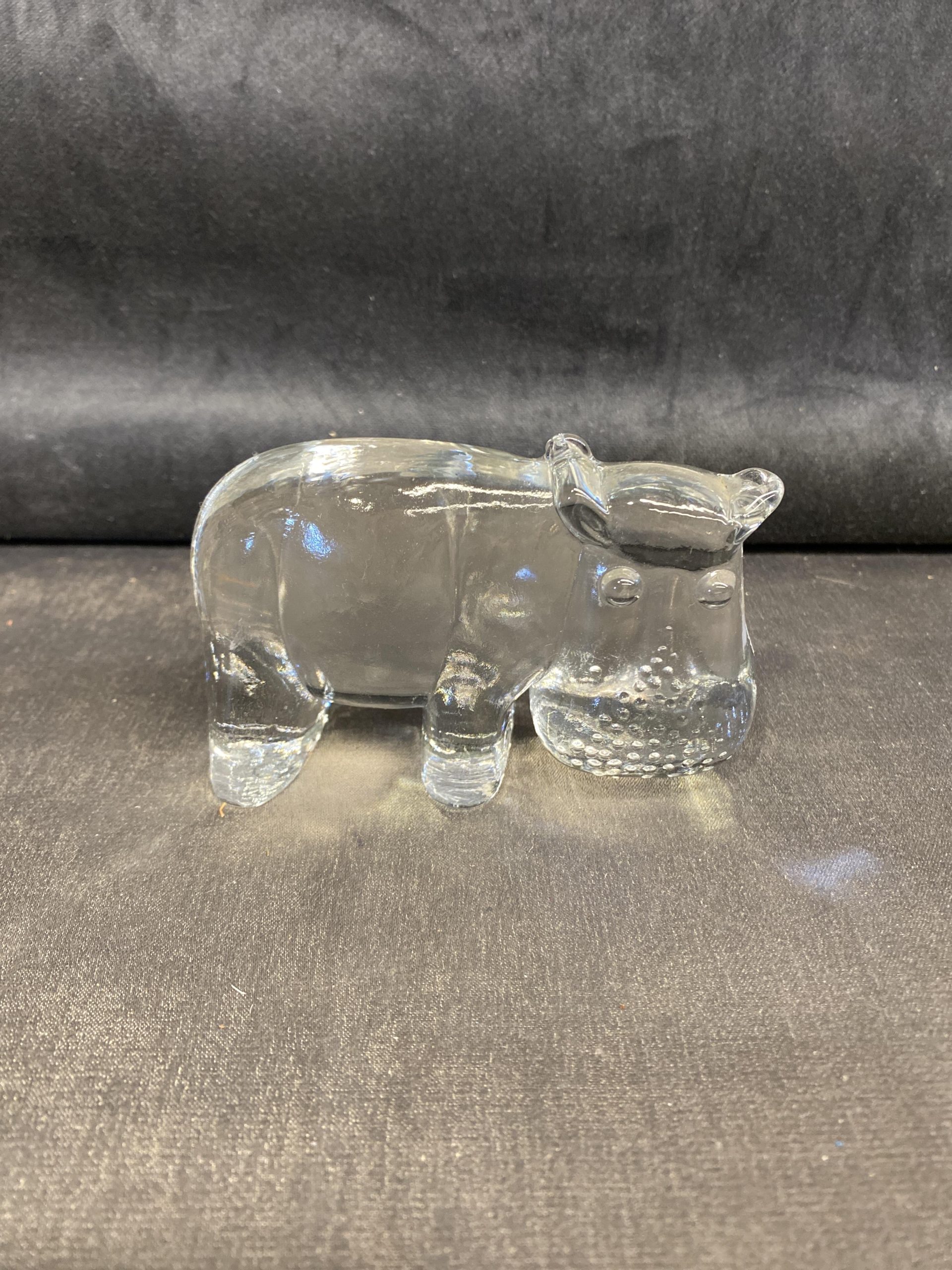 Boda Zoo Glass Figurine – Hippo