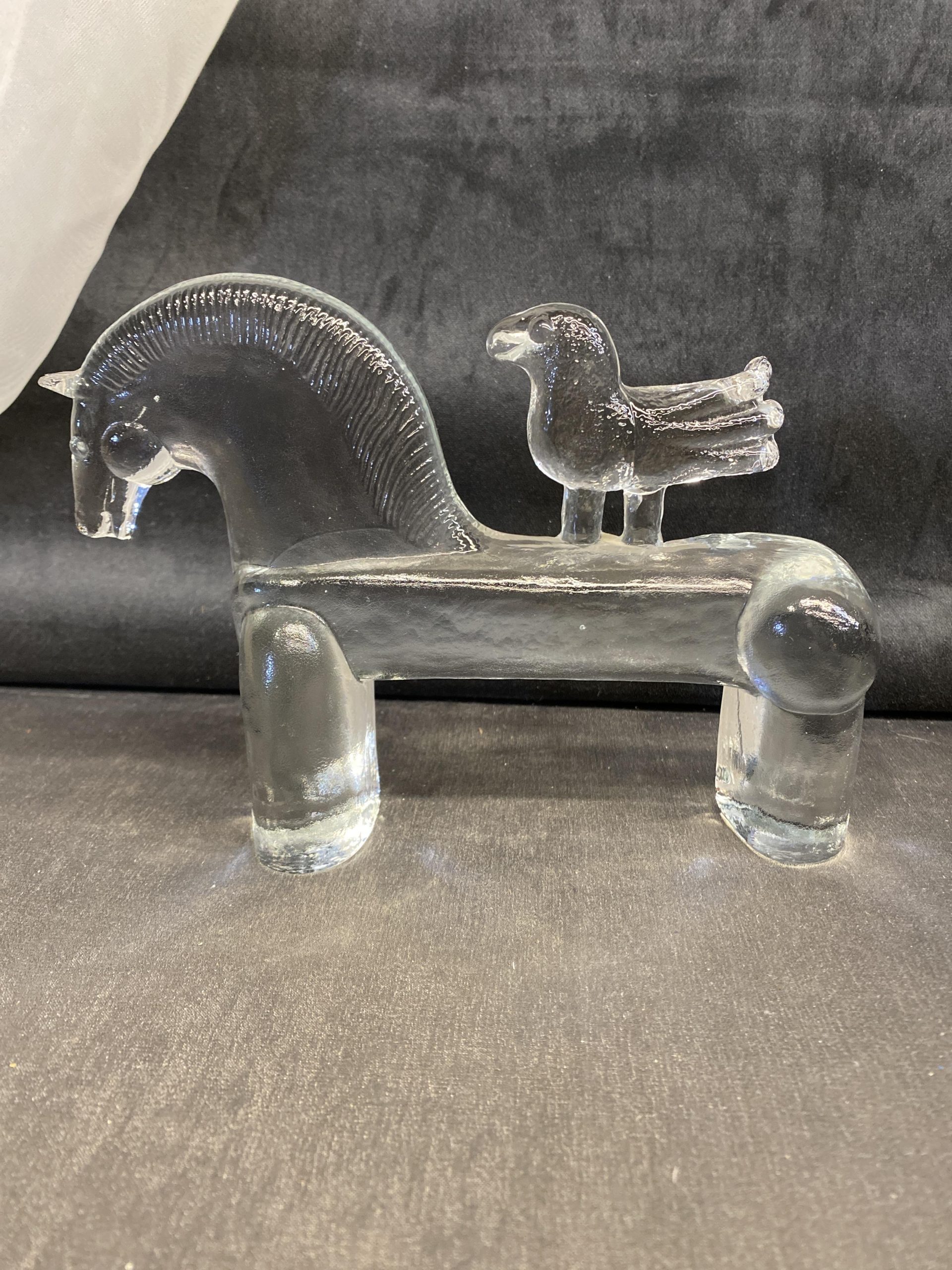 Boda Noah Glass Figurine – Horse & Bird