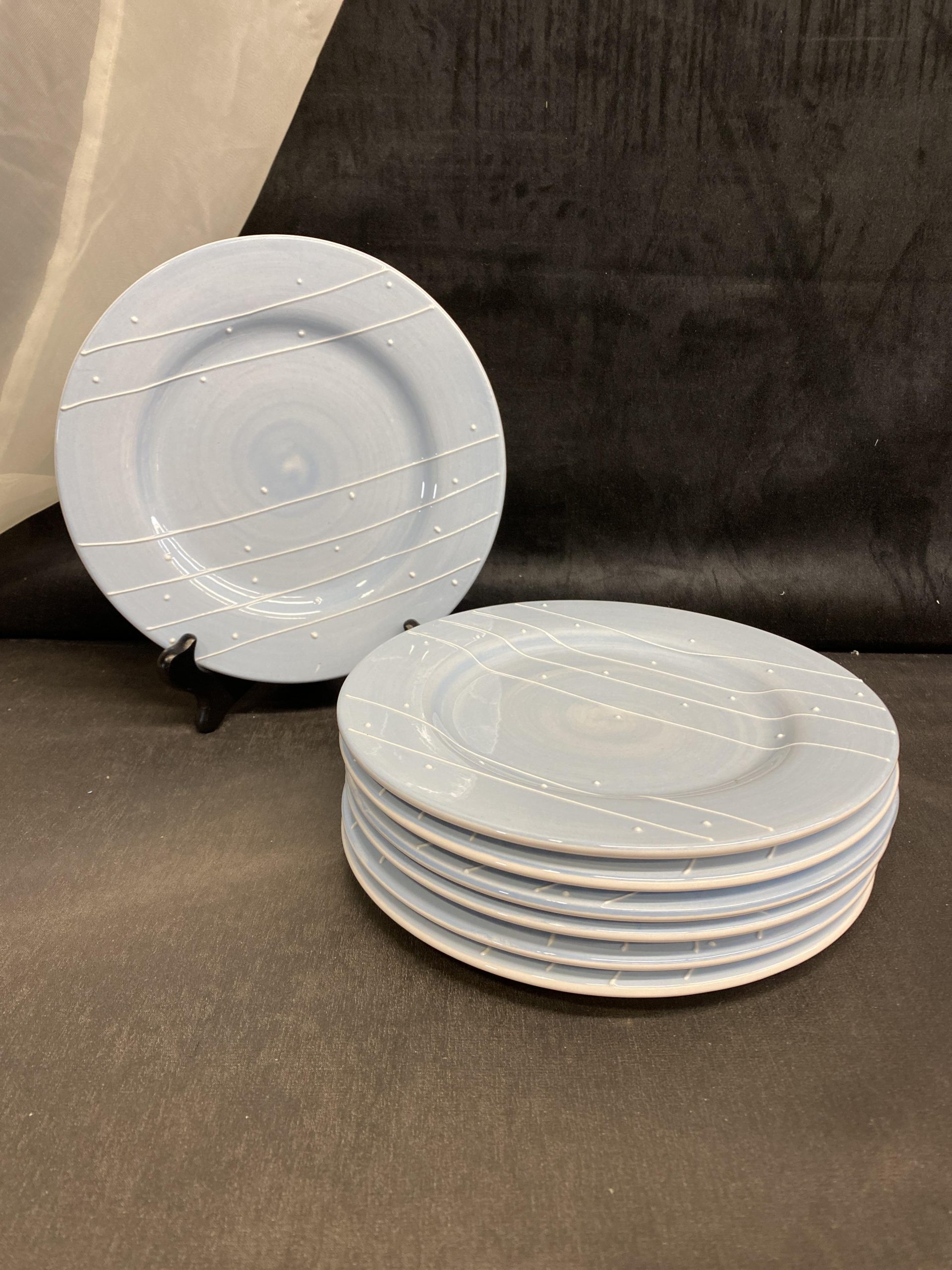 Set 7 Salad Plates – Blue & White