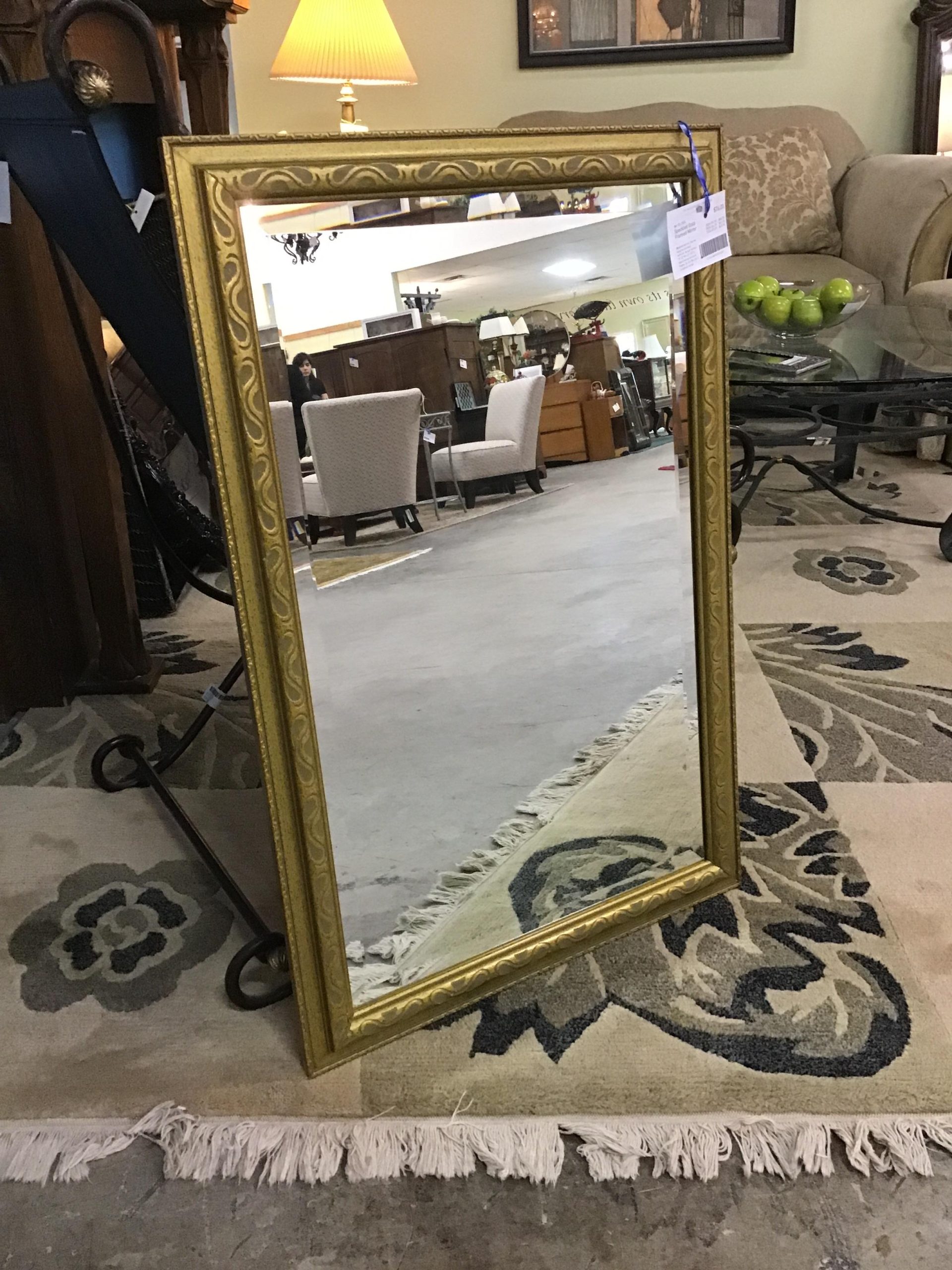 Speckled Gold Framed Mirror