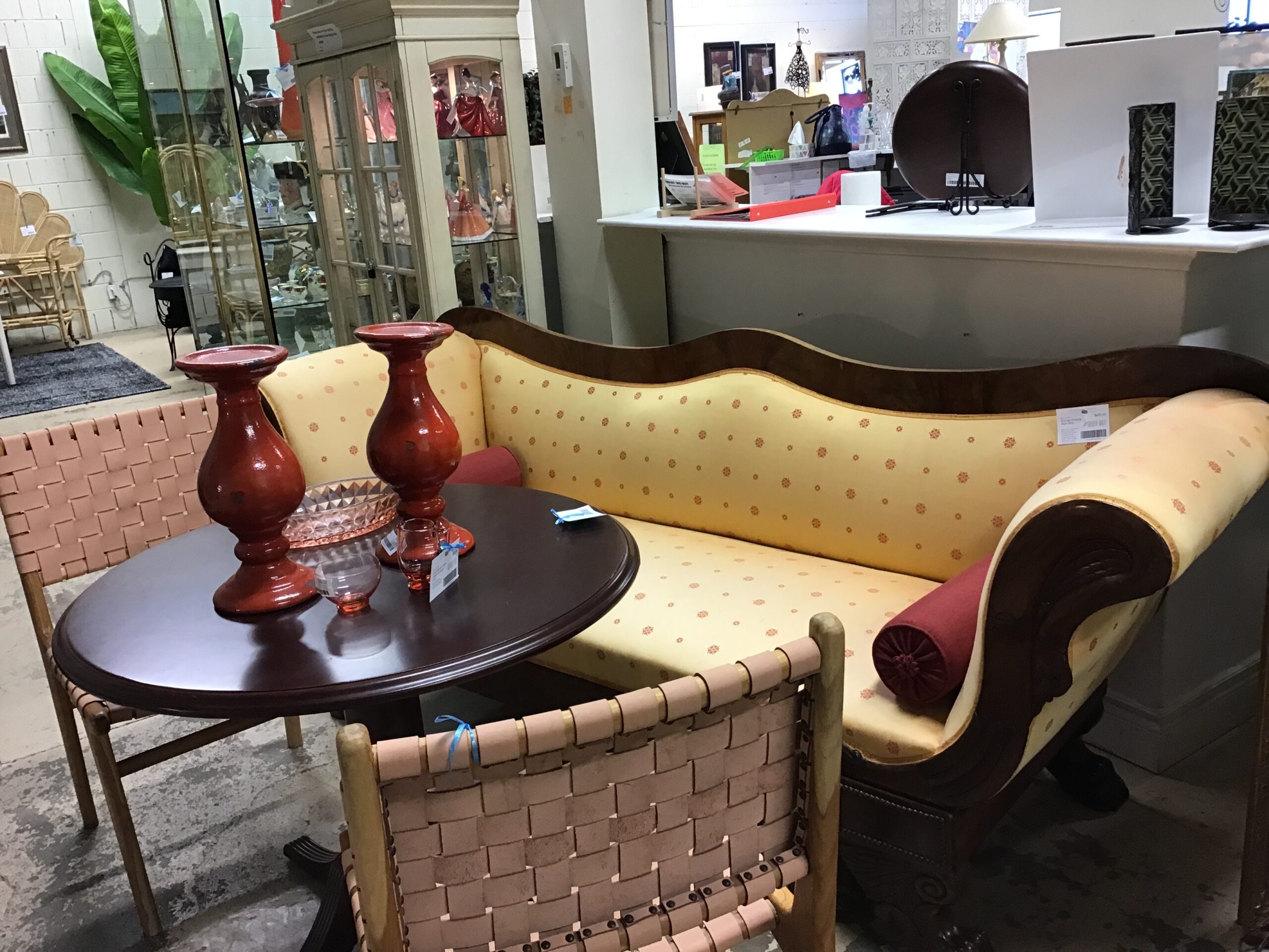 Vintage Empire Style Sofa – NEW PRICE $207.23 ! SAY GOOD BUY !!