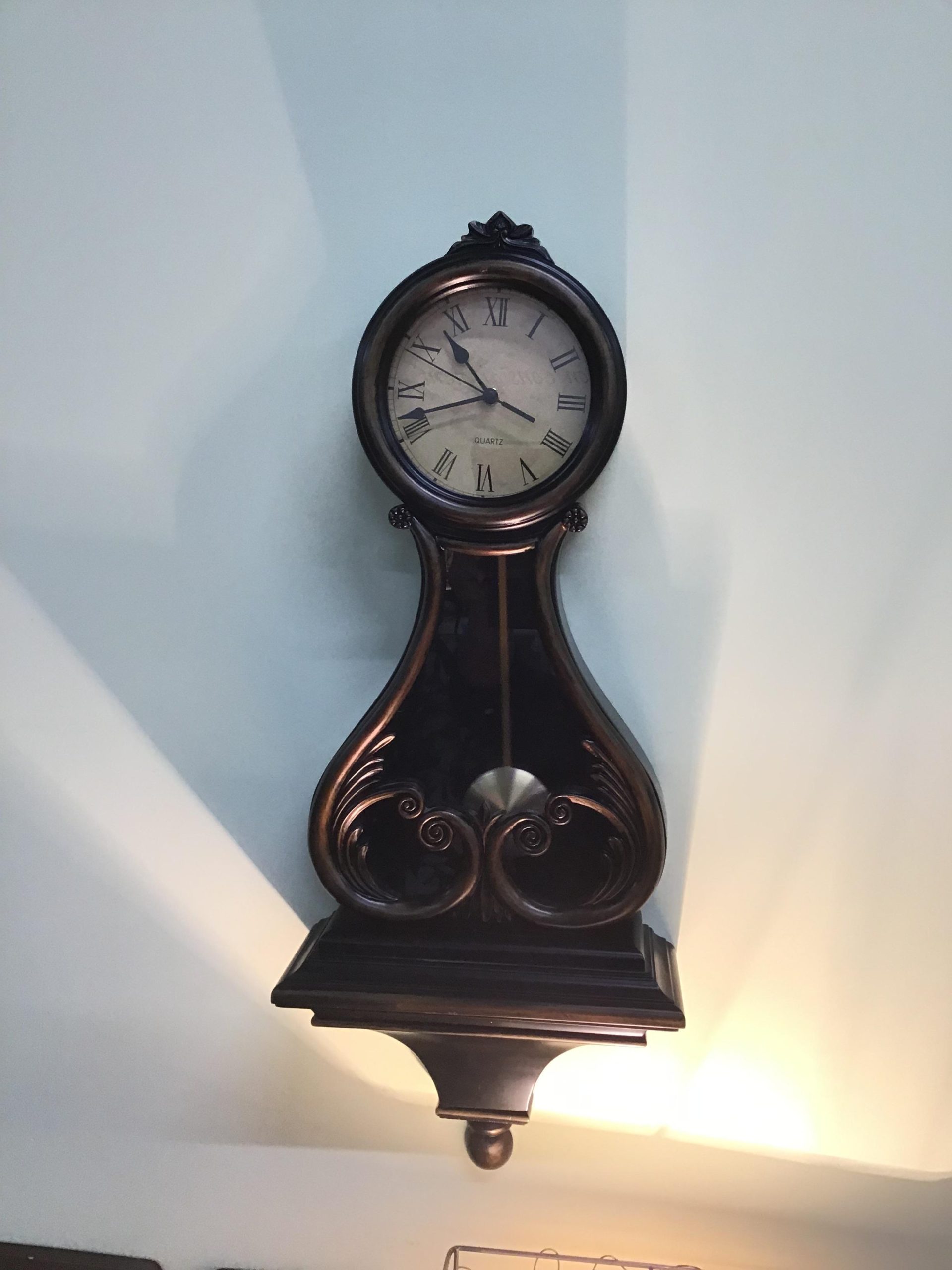 BOMBAY Drk. Wood Clock