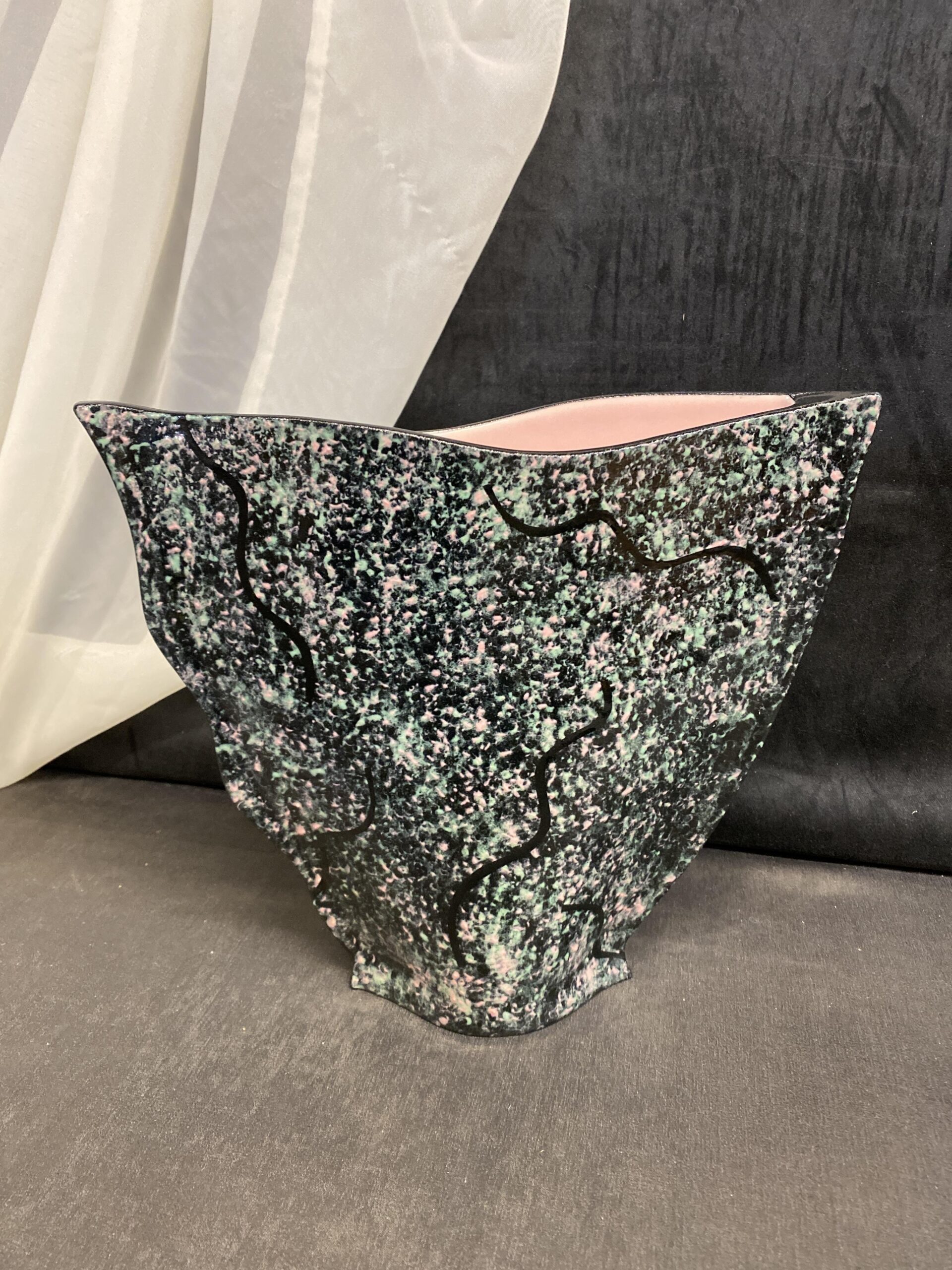 Studio Pottery Vase – Black