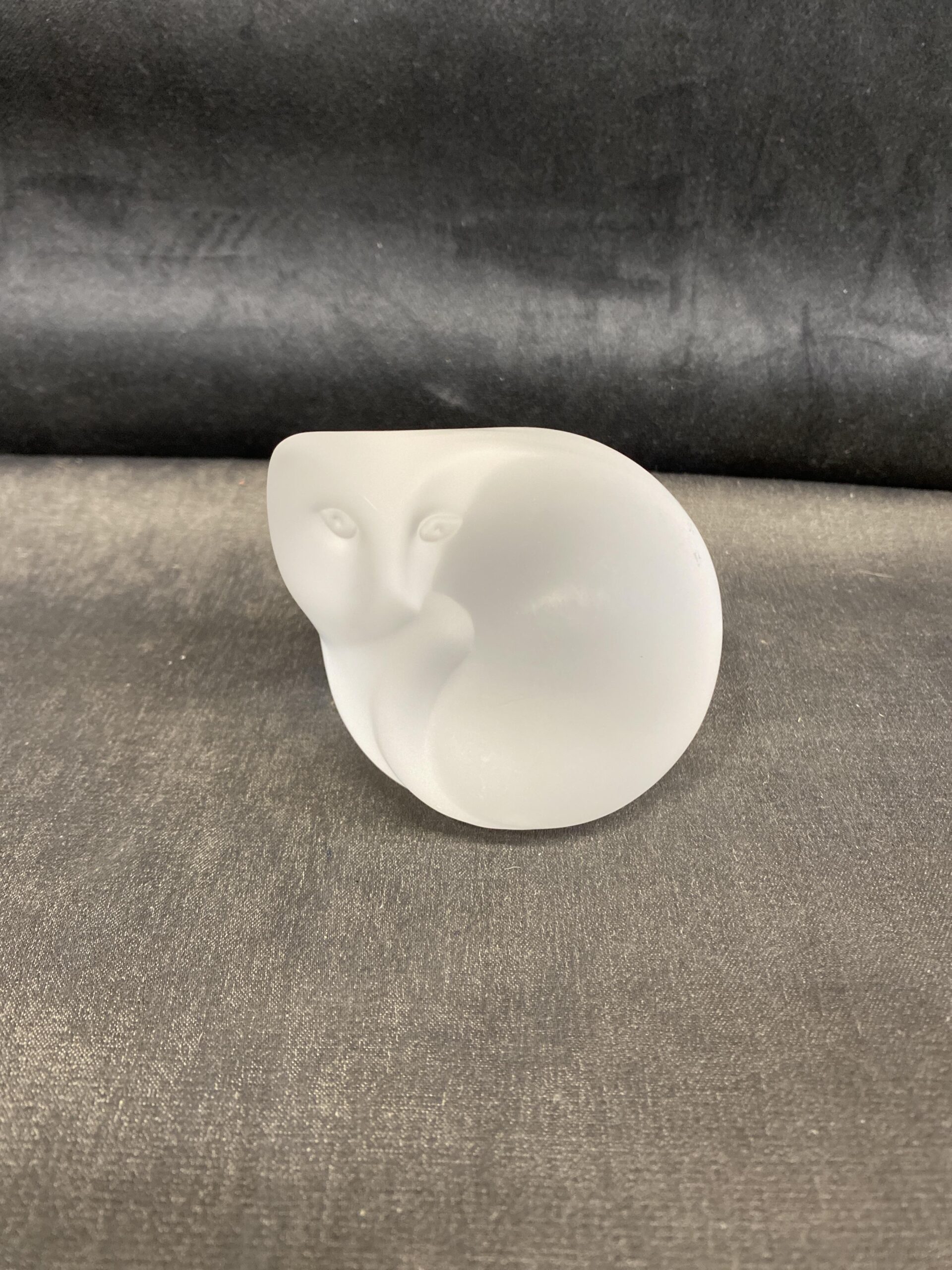Frosted Glass Paperweight – Cat