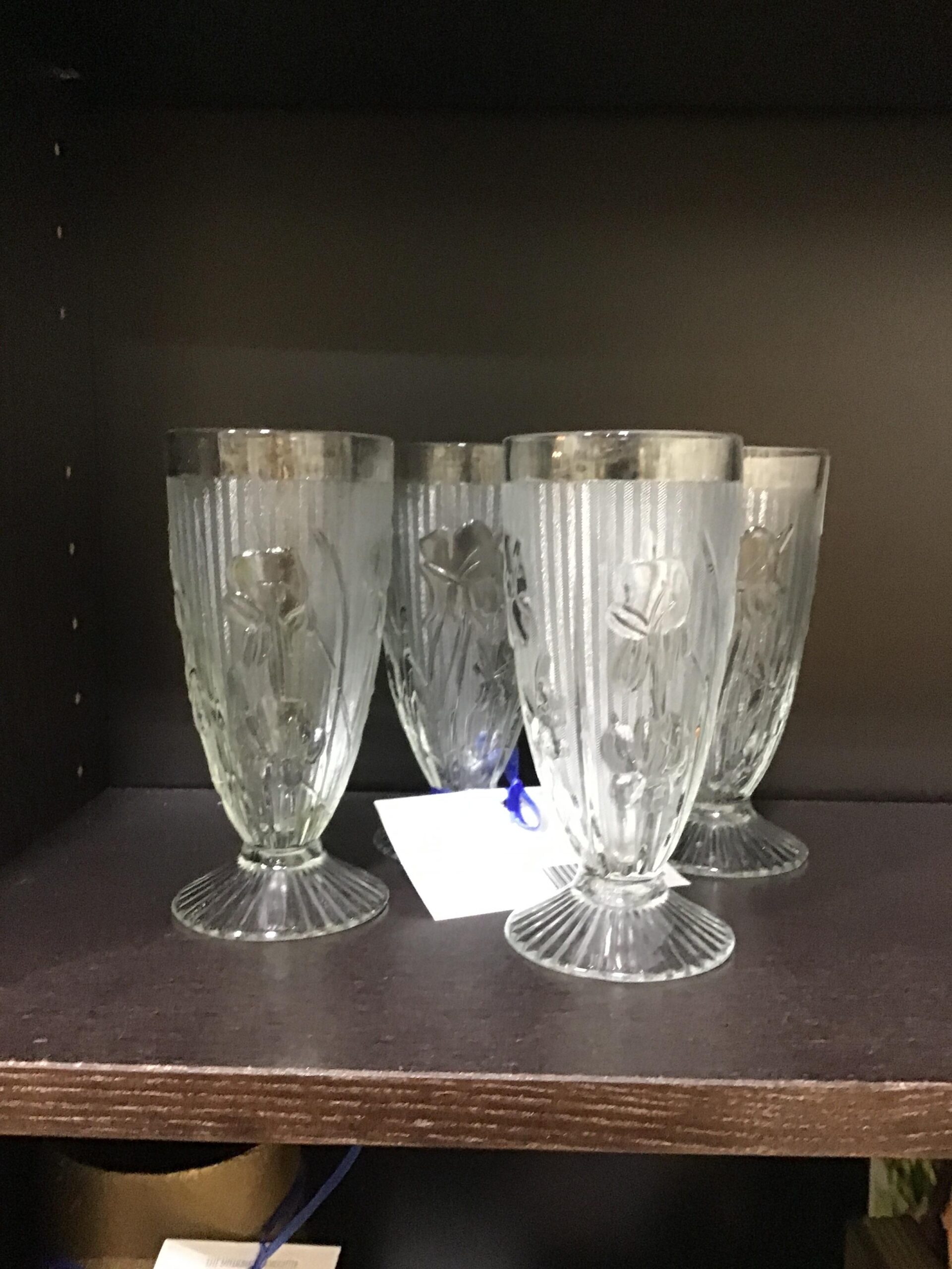 Set 5 Jeanette “Iris” Footed Tumblers