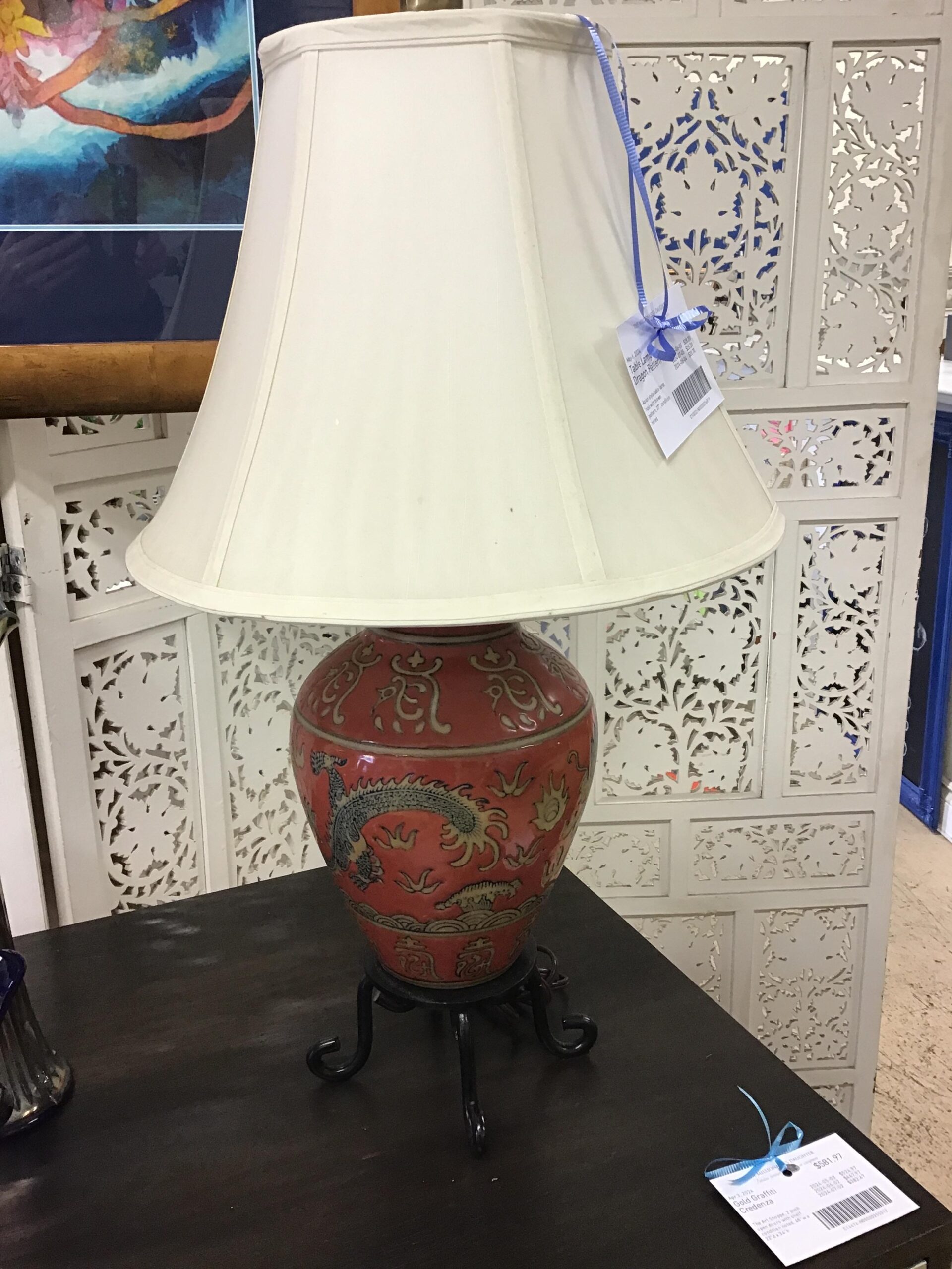 Table Lamp – Dragon Pattern
