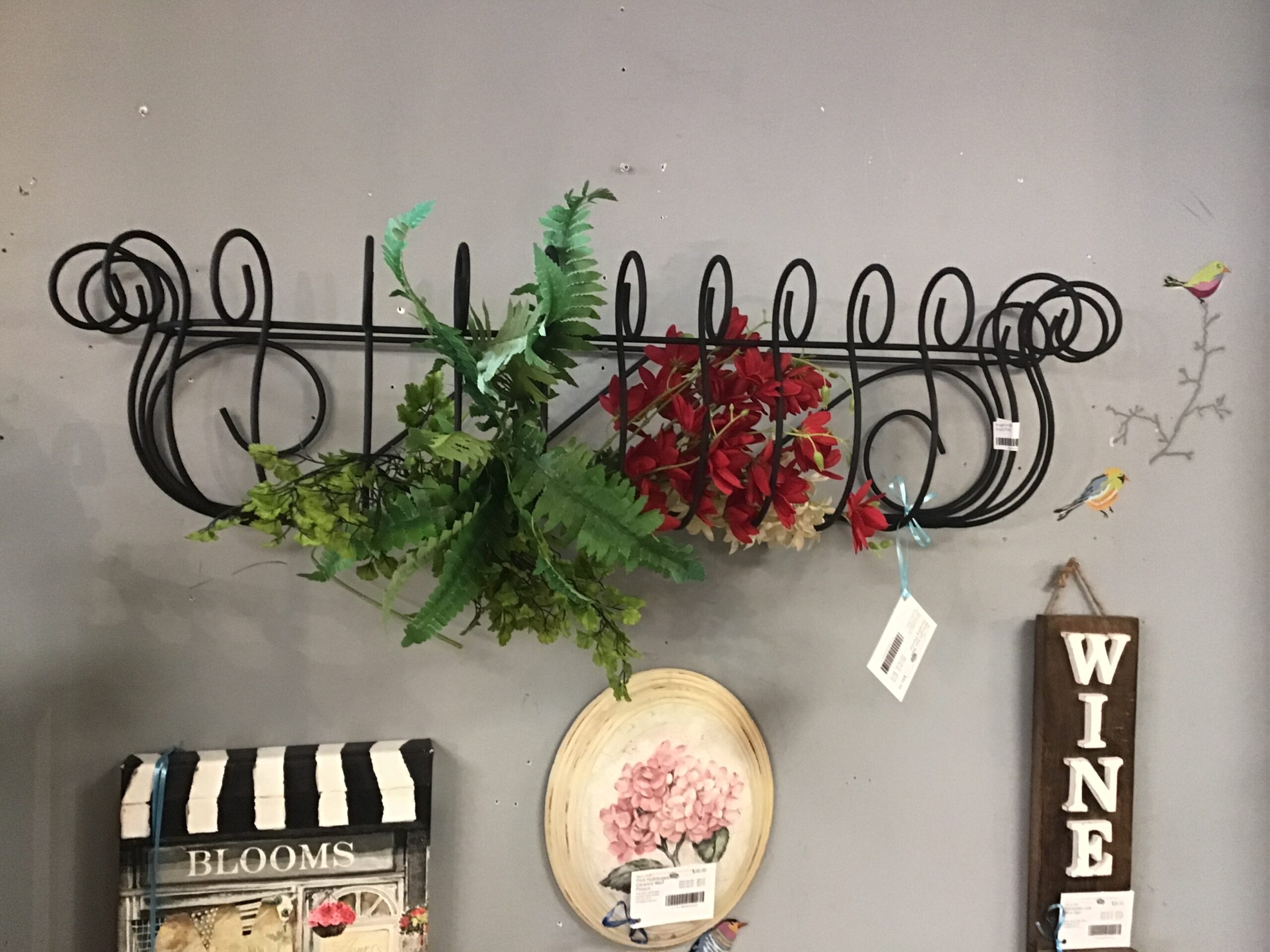 Wrought Iron Wall Hanging Planter