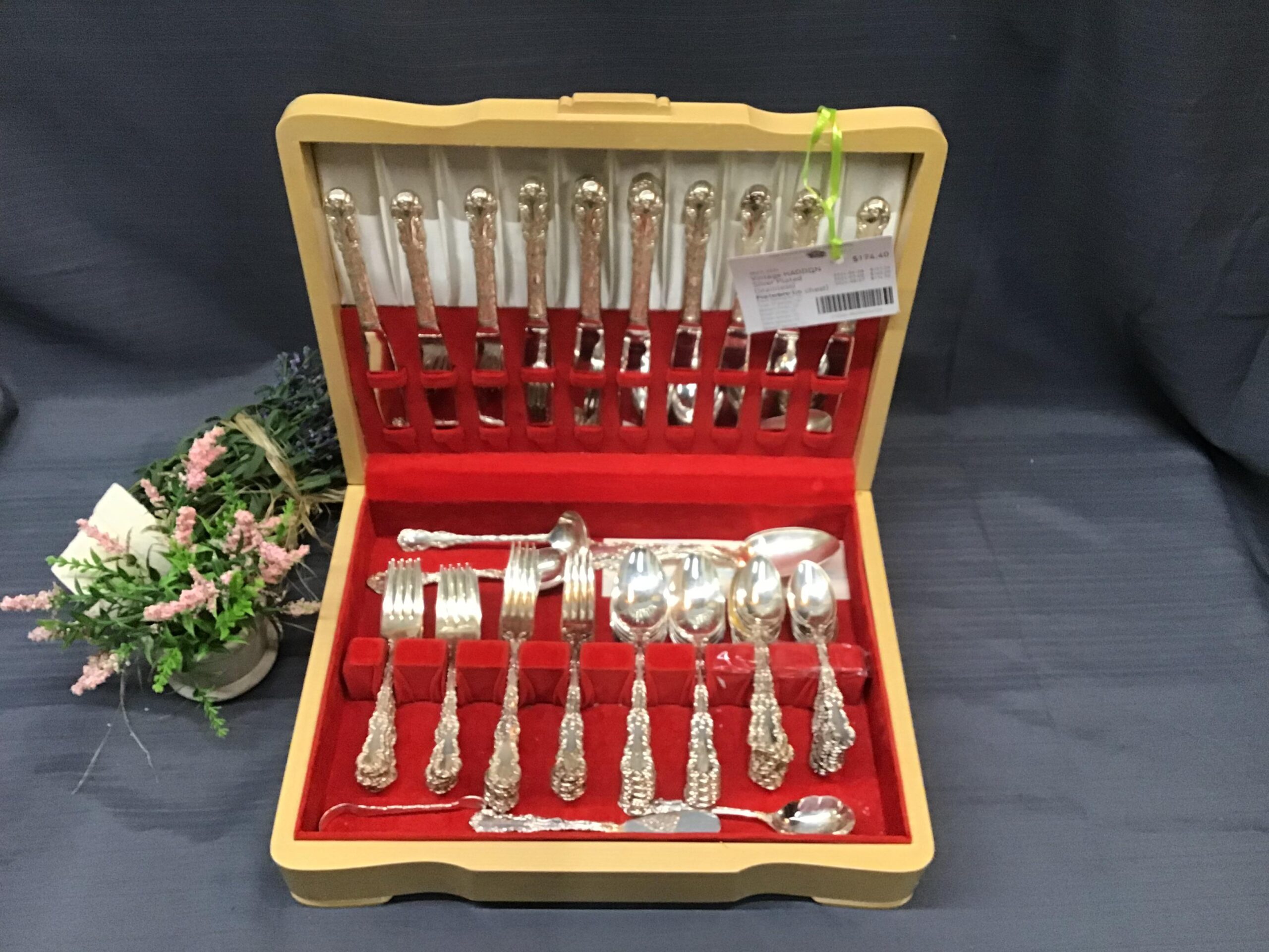 Vintage HADDON Silver Plated (Stainless) Flatware (in chest)