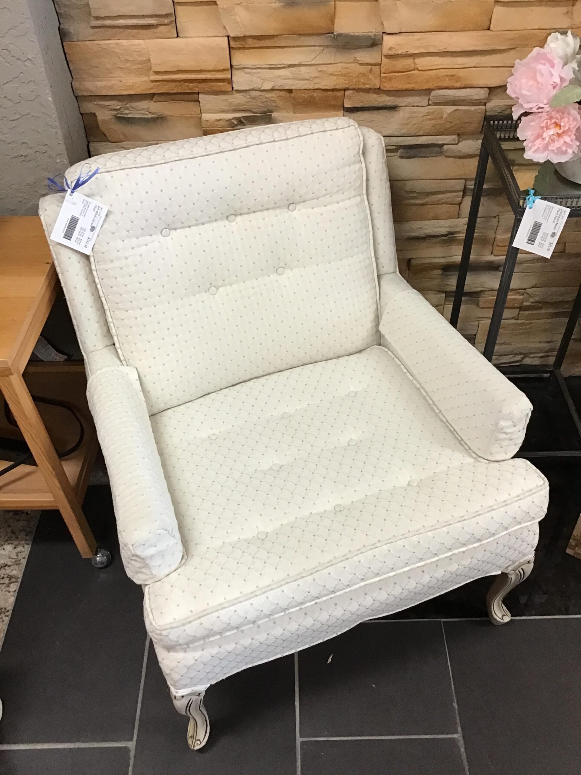 Off-White Accent Chair