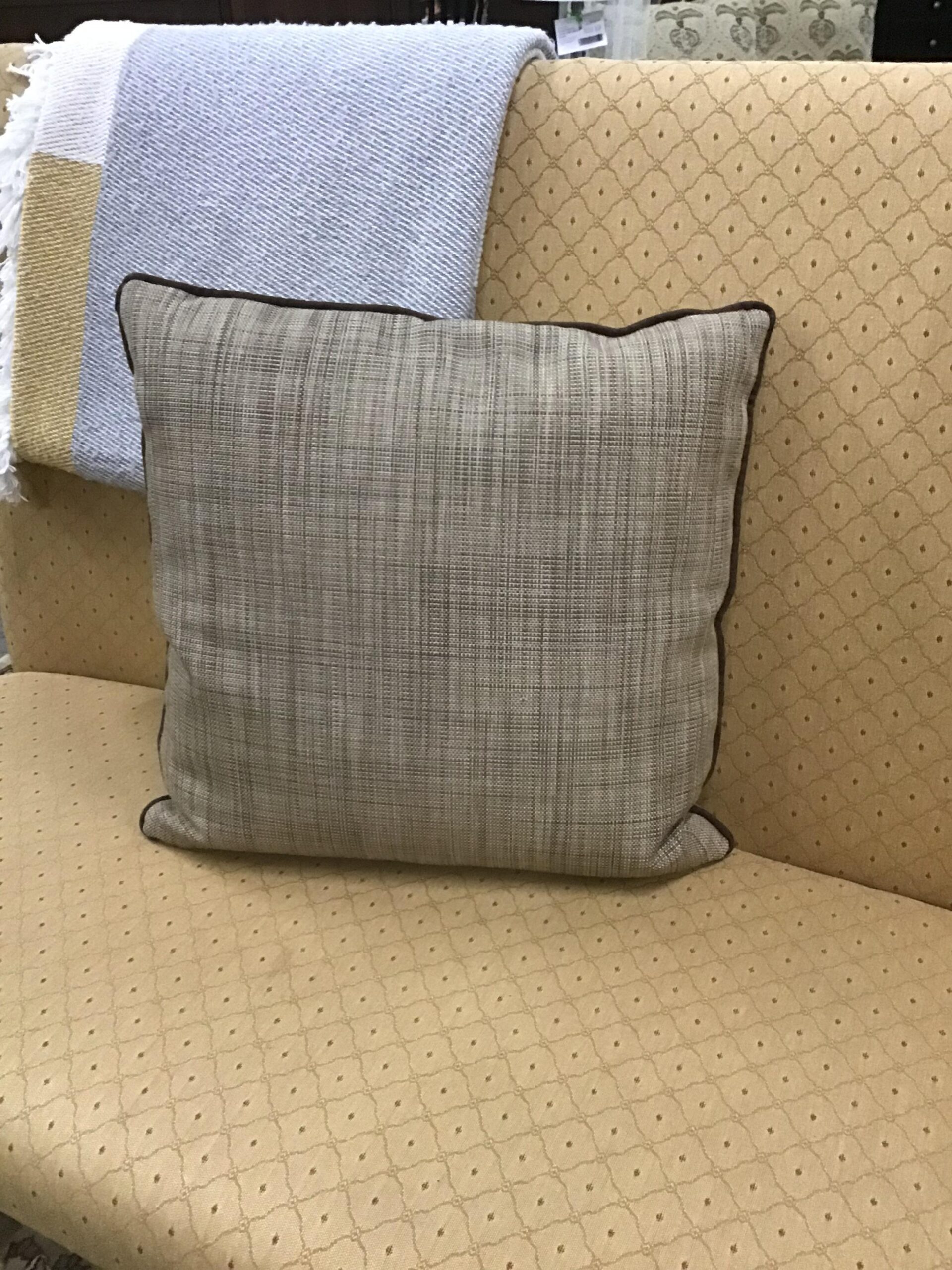 Brown/ Beige Zippered Cushion