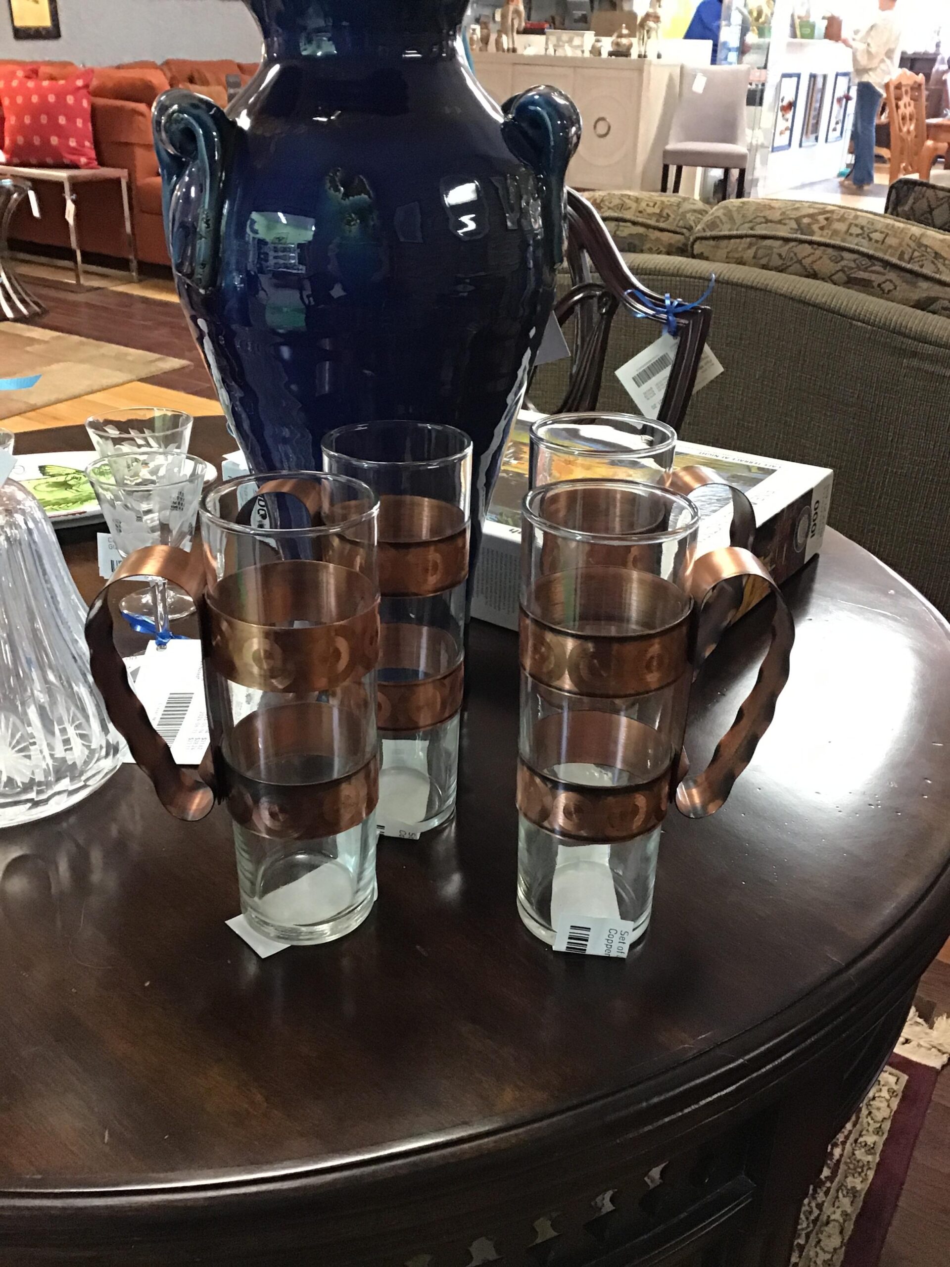 Set of 4 VTG Fantasy Copperware Glasses