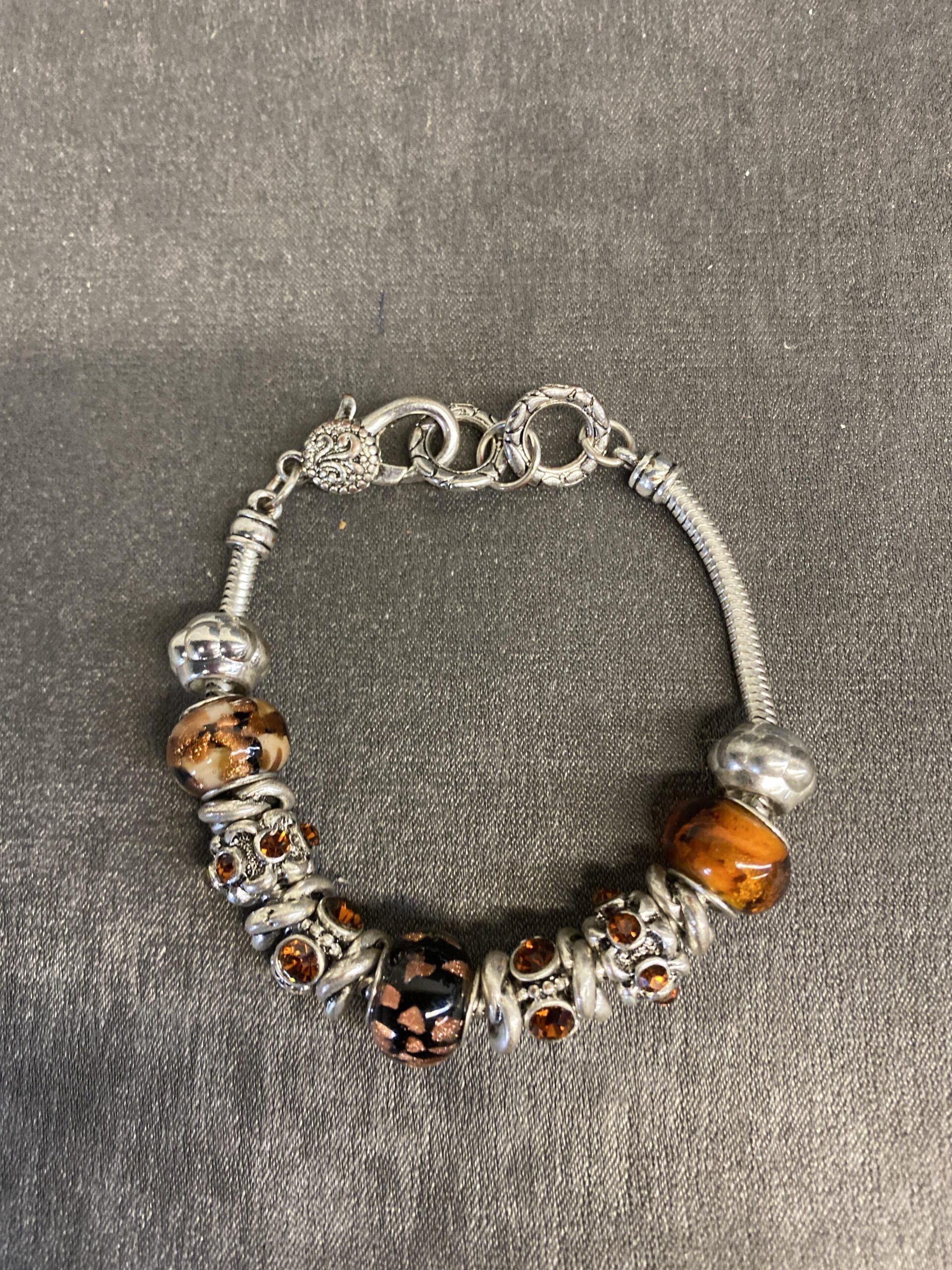Charm Bracelet – Silver Tone Beads