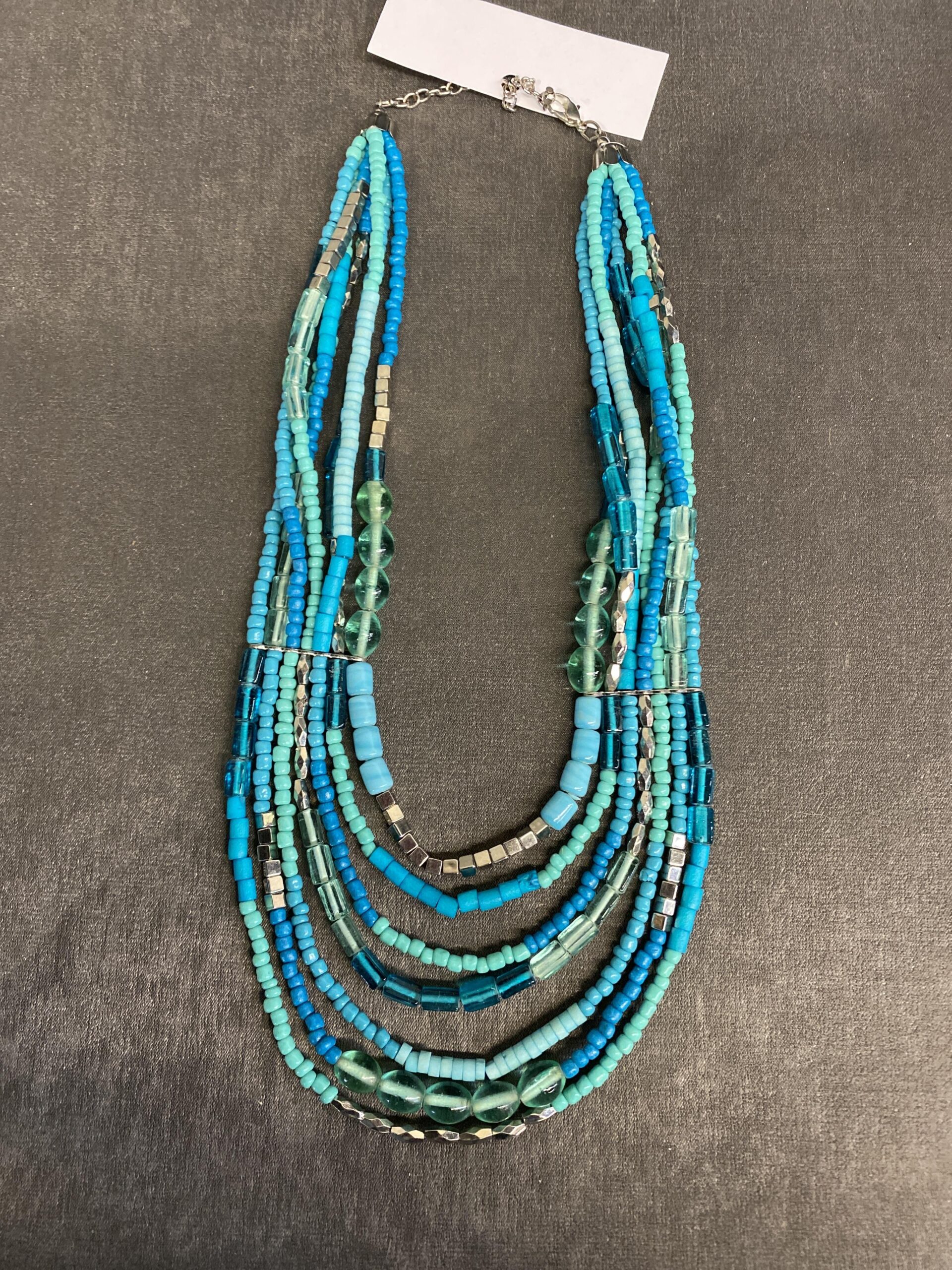 Multi-Strand Necklace – Blue