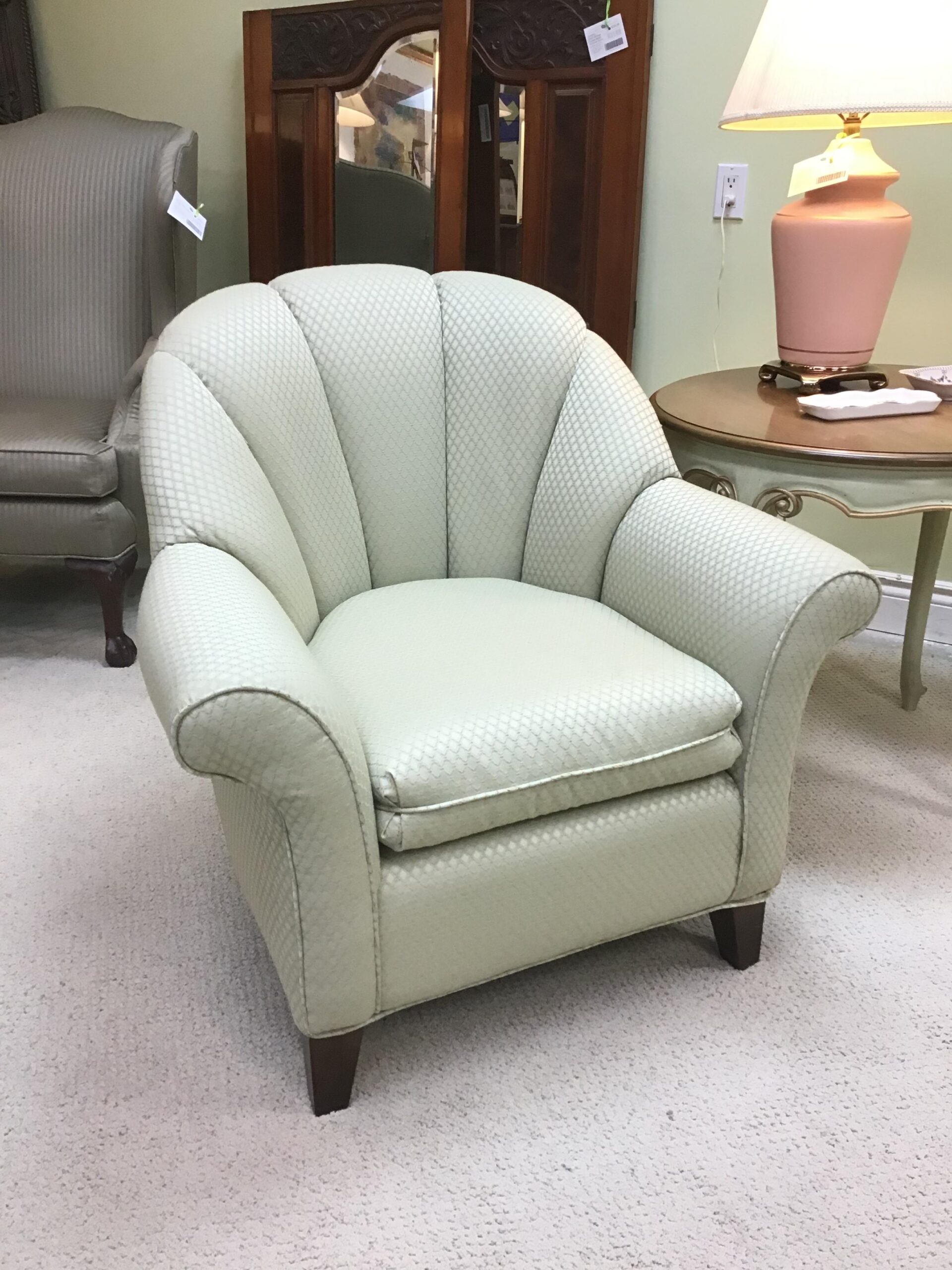 Sage Shell-Back Accent Chair