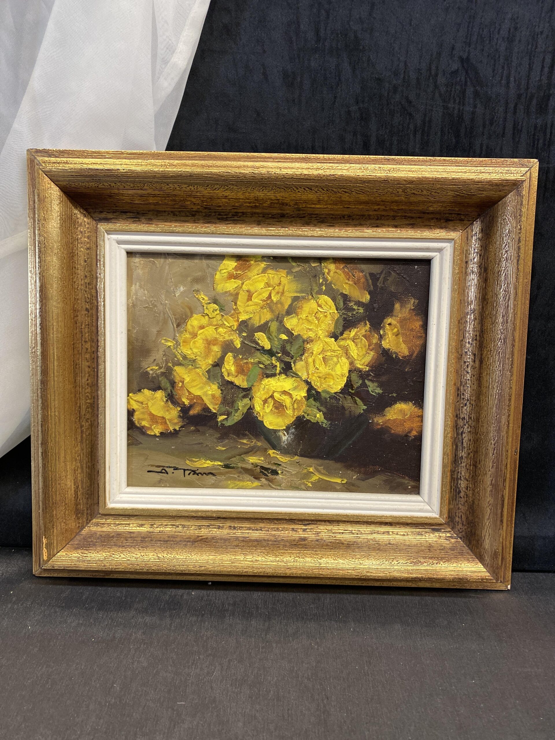 Framed Painting – Yellow Roses