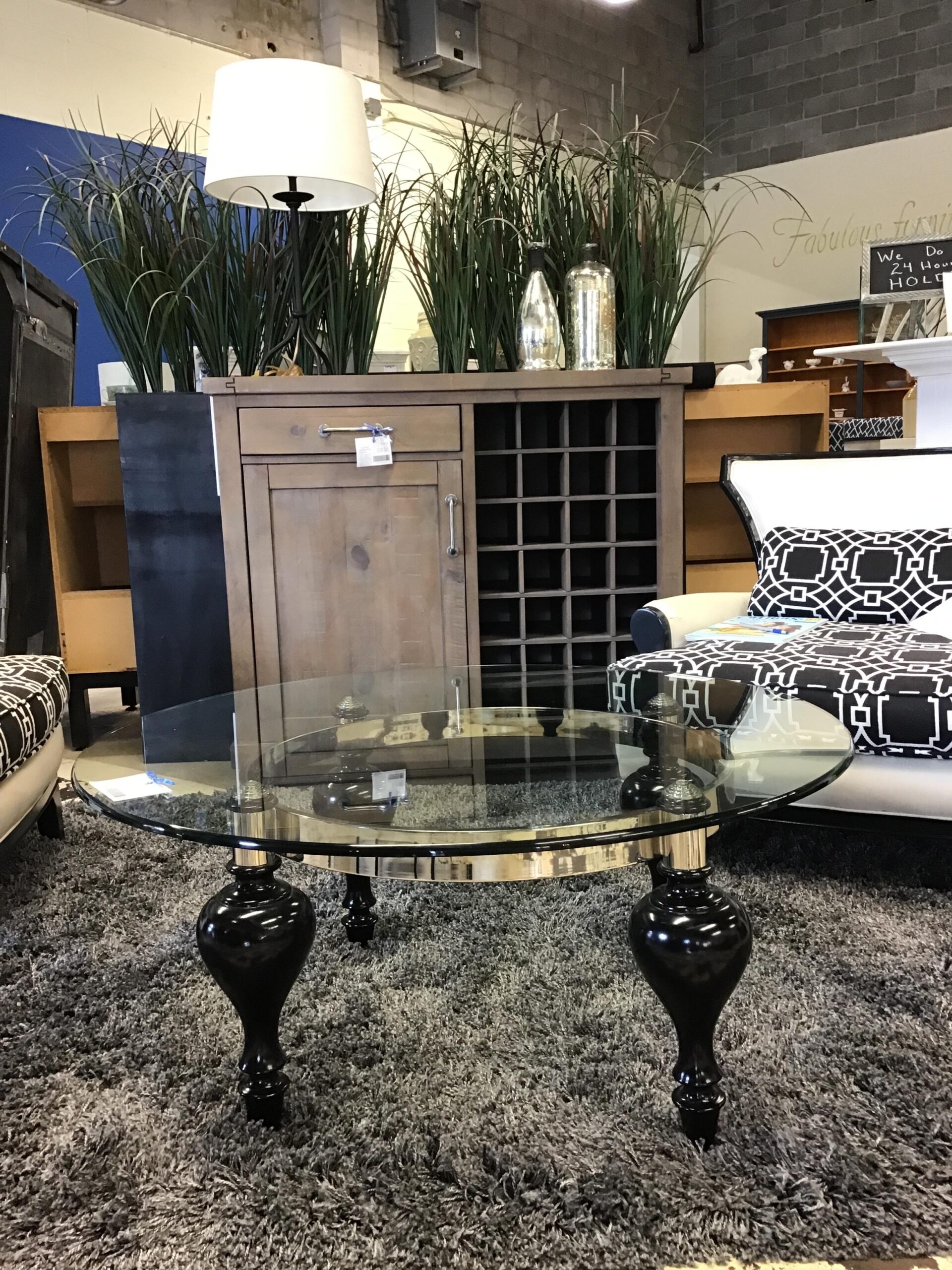 Rd Glass Cocktail Table