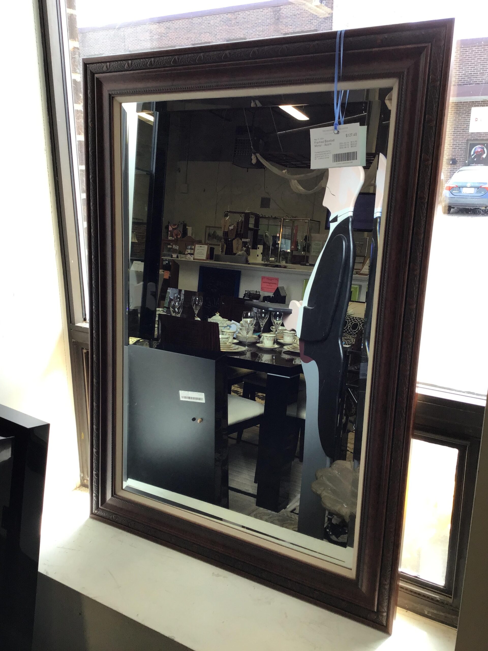 Framed Beveled Mirror – Acorn