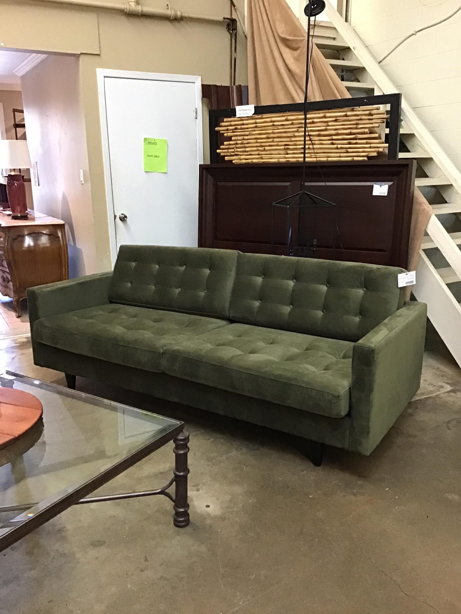 New! Green Velvet Sofa