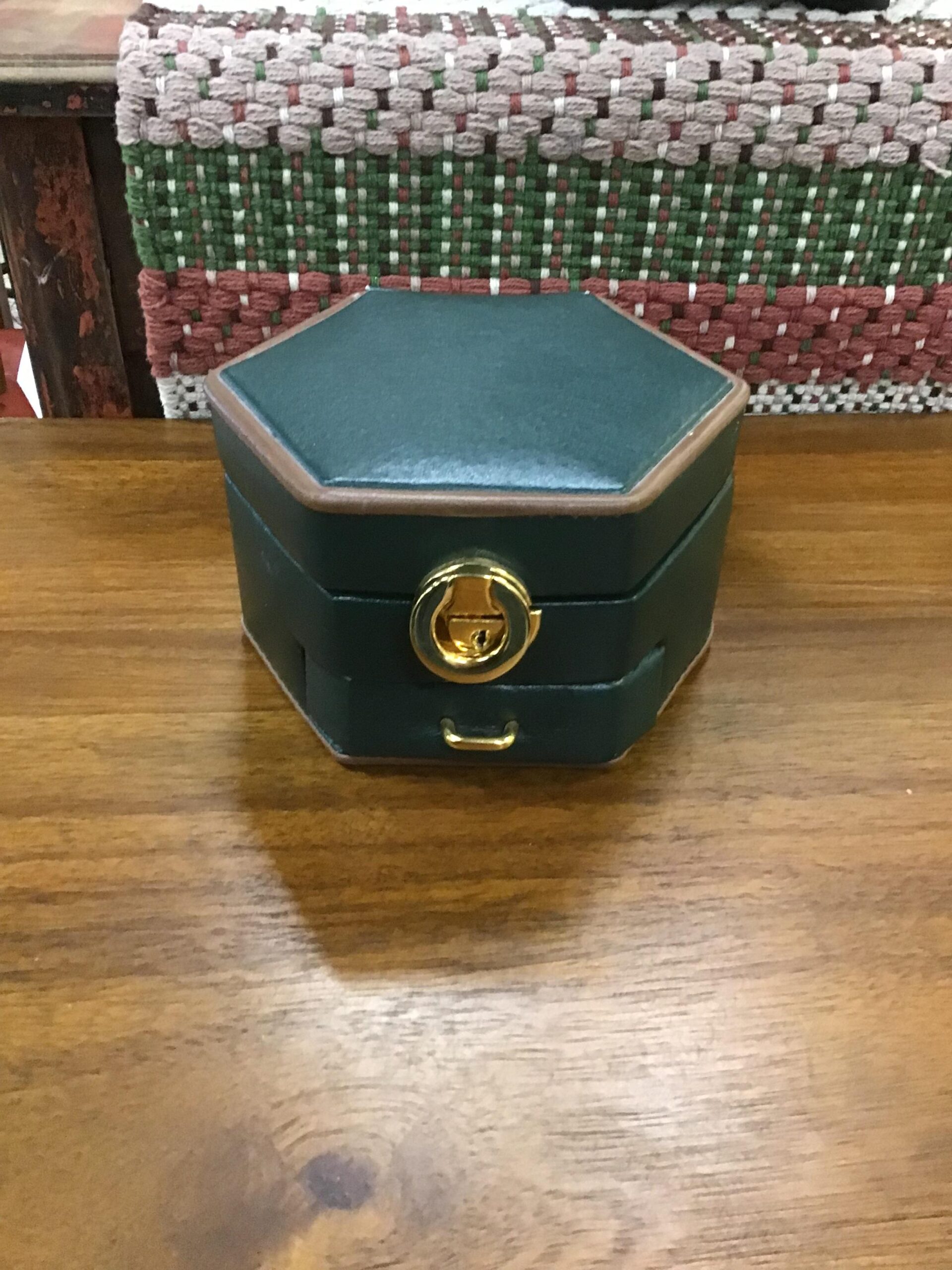Dark Green Hexagon Jewelry Box