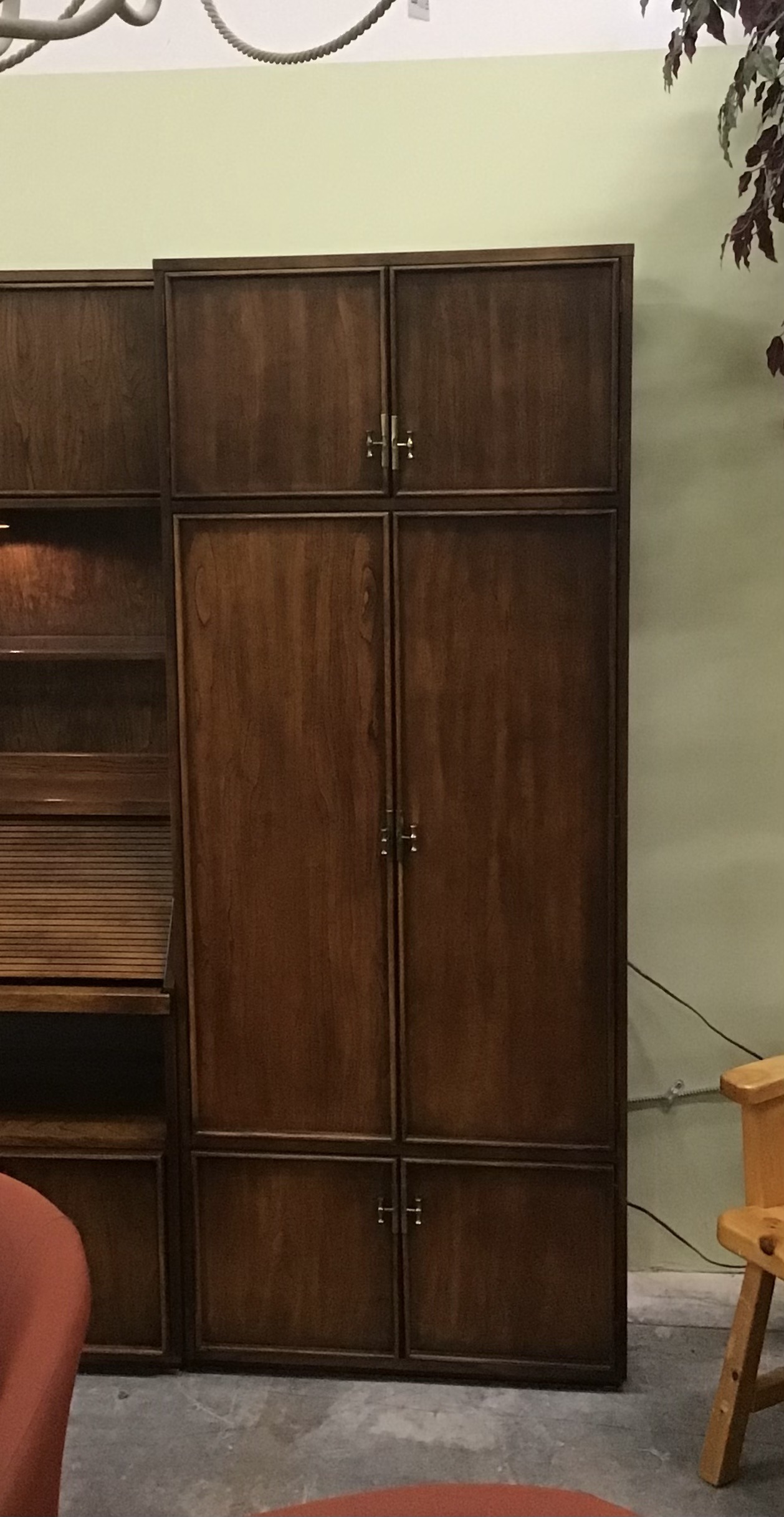 Vintage Lighted Solid-door Cabinet
