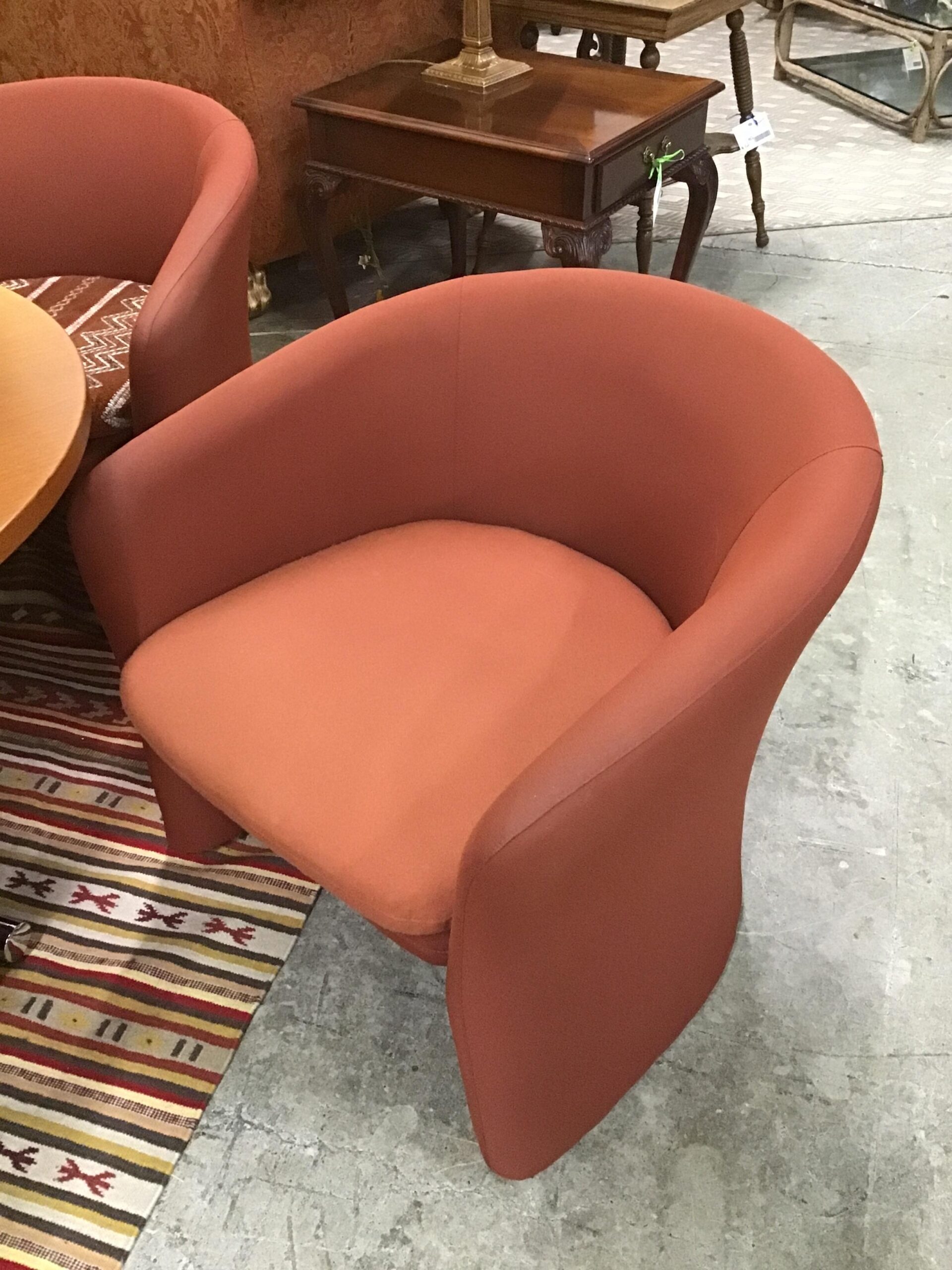 Vintage KEILHAUER Rust Tub Chair (plain seat)