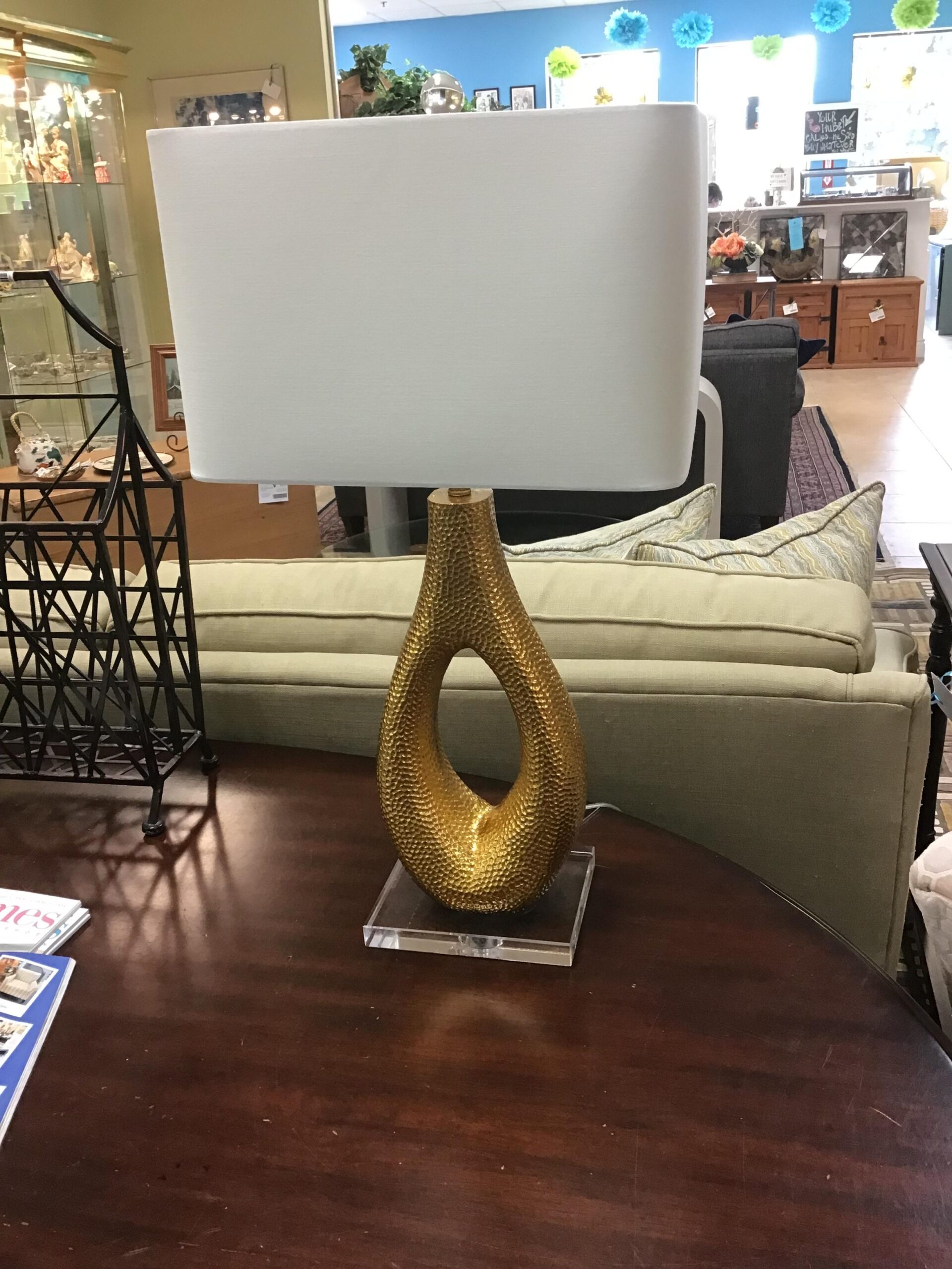 Hammered Gold Table Lamp