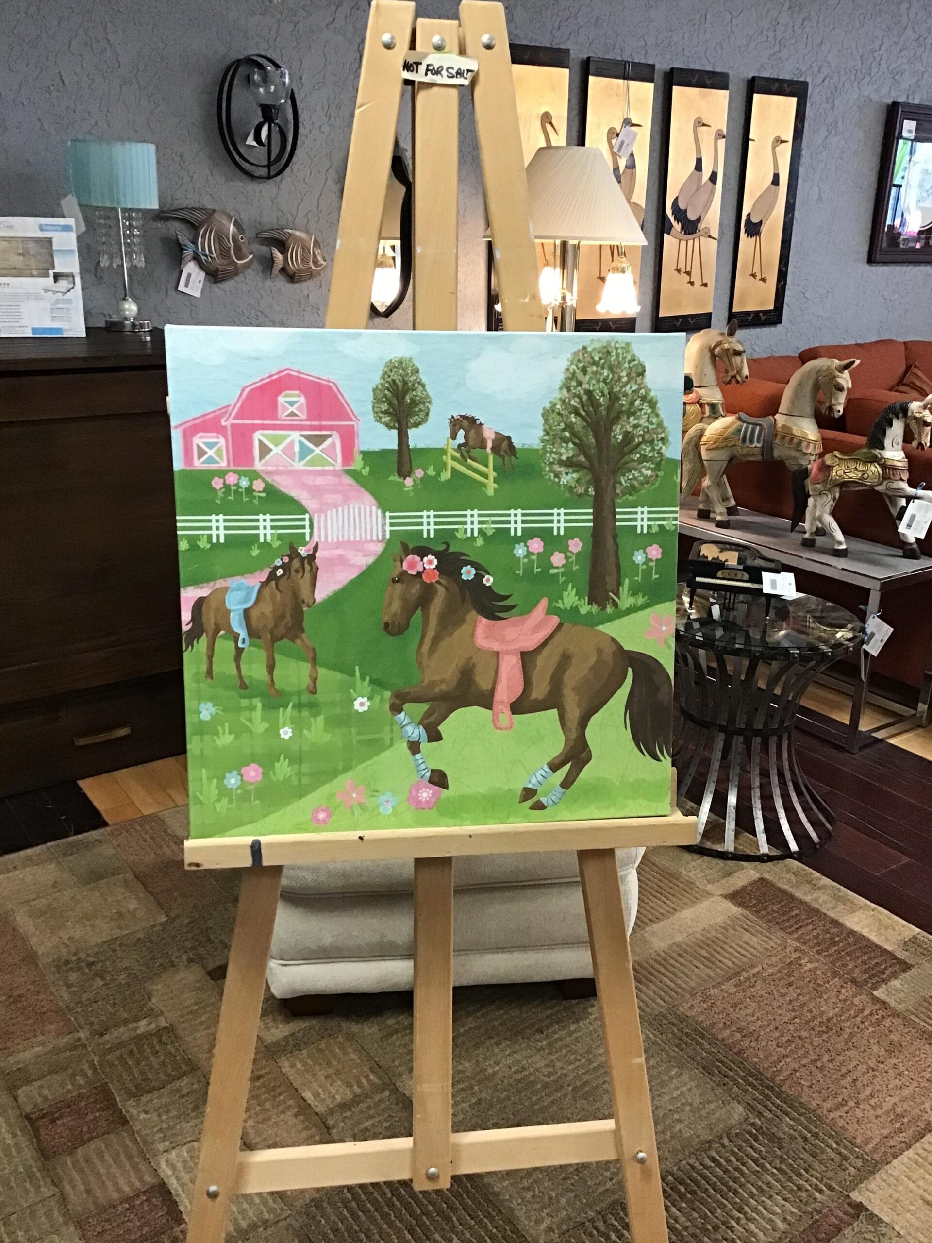 Canvas Art Horse Family