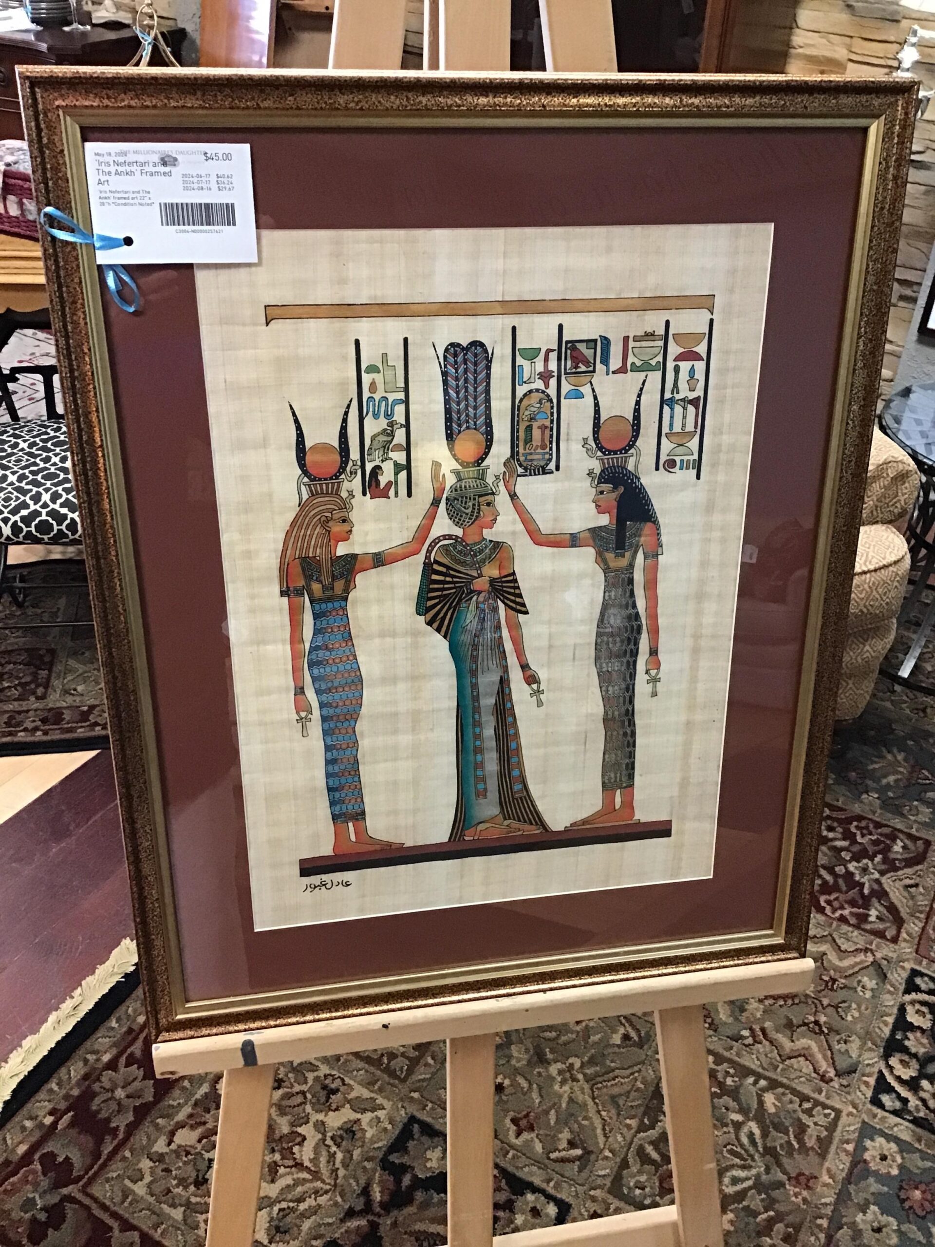 ‘Iris Nefertari and The Ankh’ Framed Art