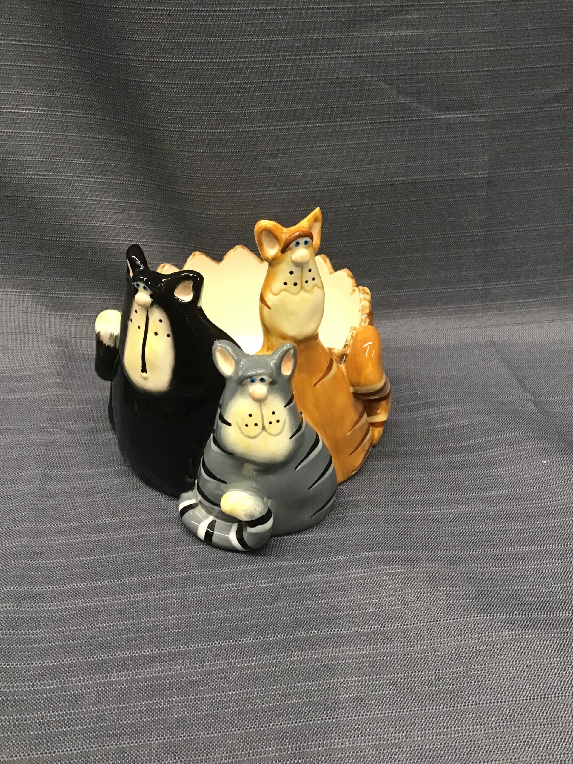 Russ Berrie Douglas Whimsical Cats Candle Holder