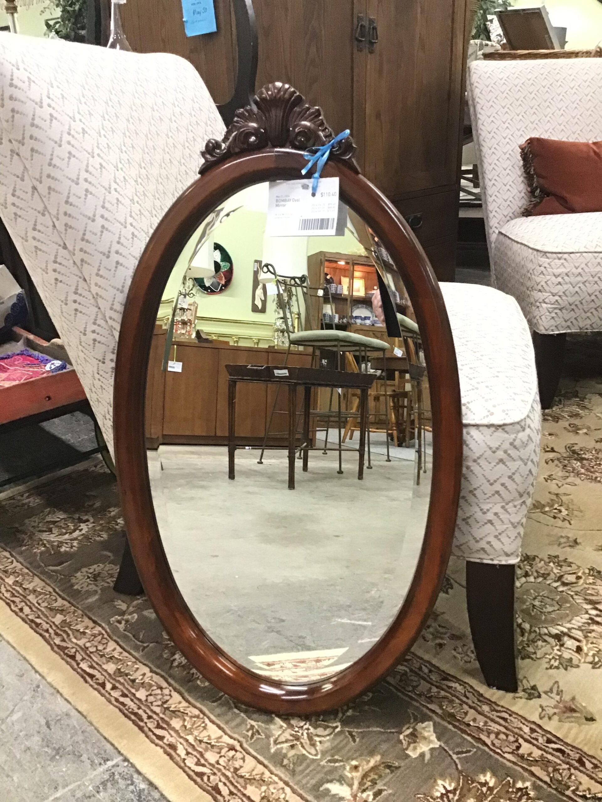 BOMBAY Oval Mirror
