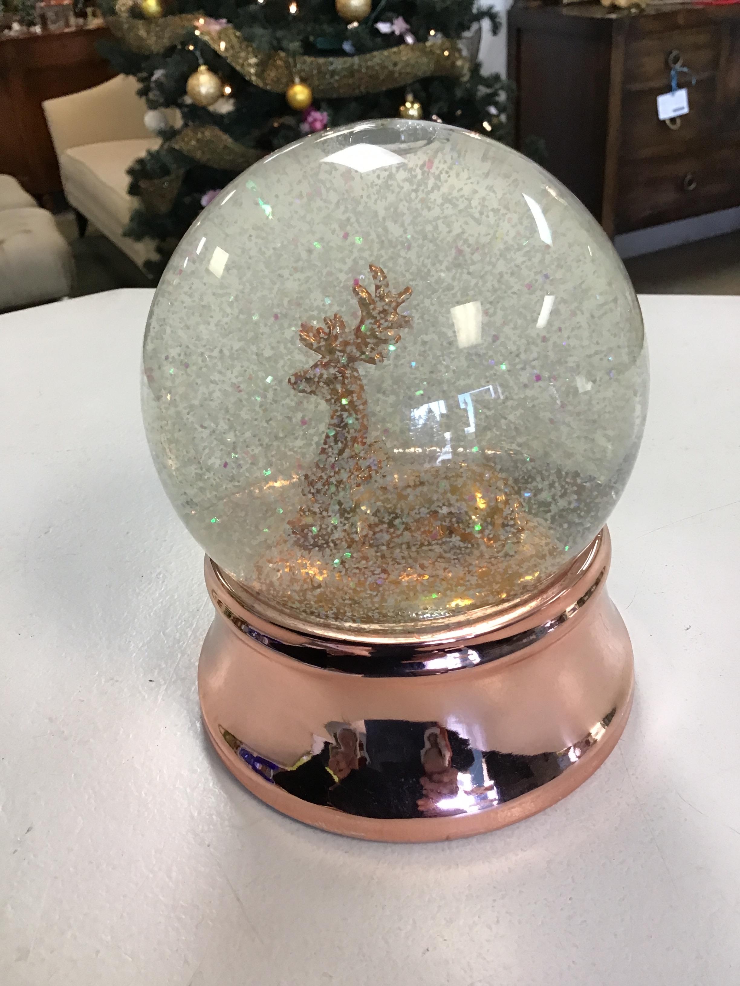 Snow Globe w Gold Reindeer » The Millionaire's Daughter