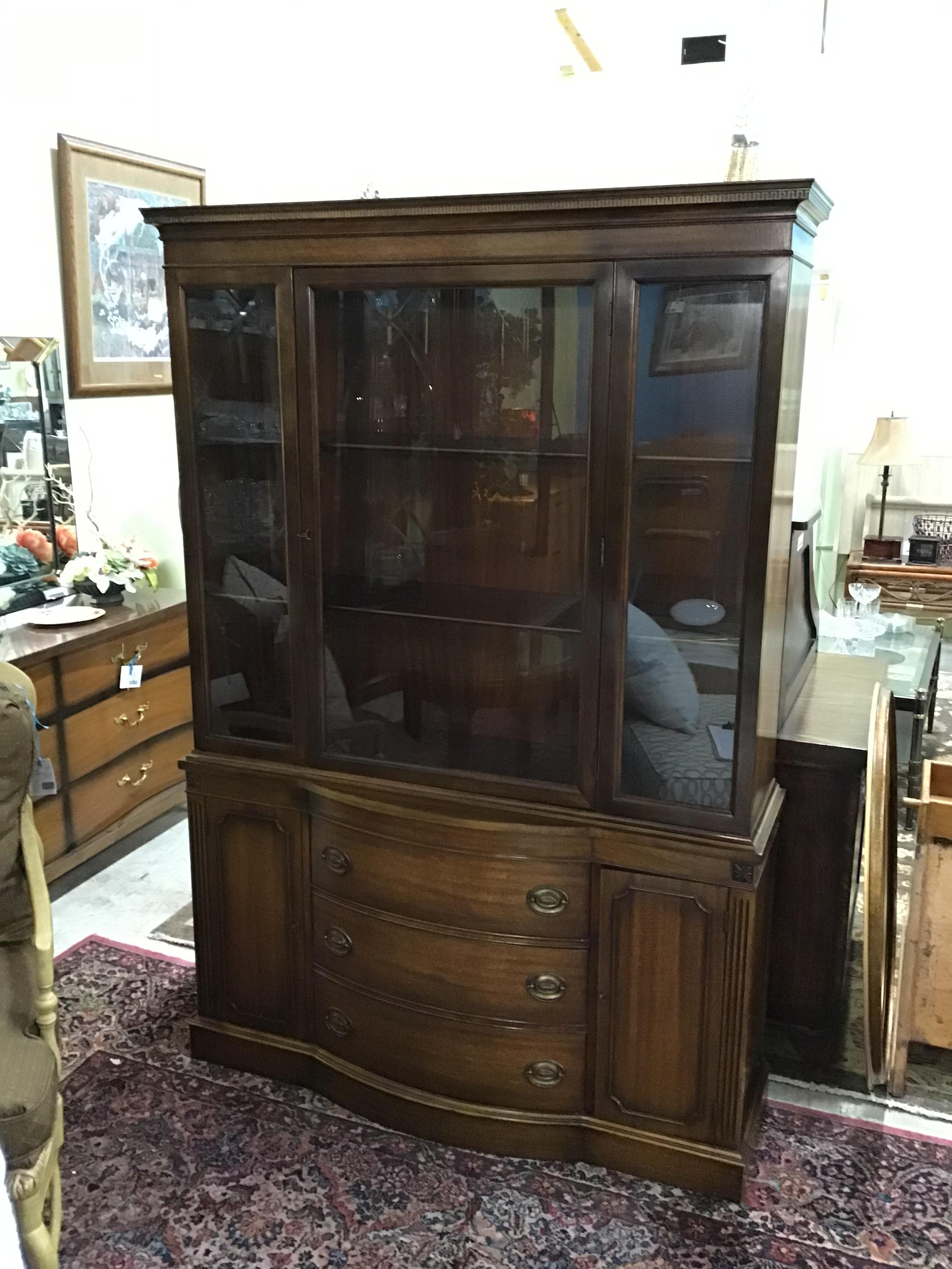 Bow-front Buffet with Hutch