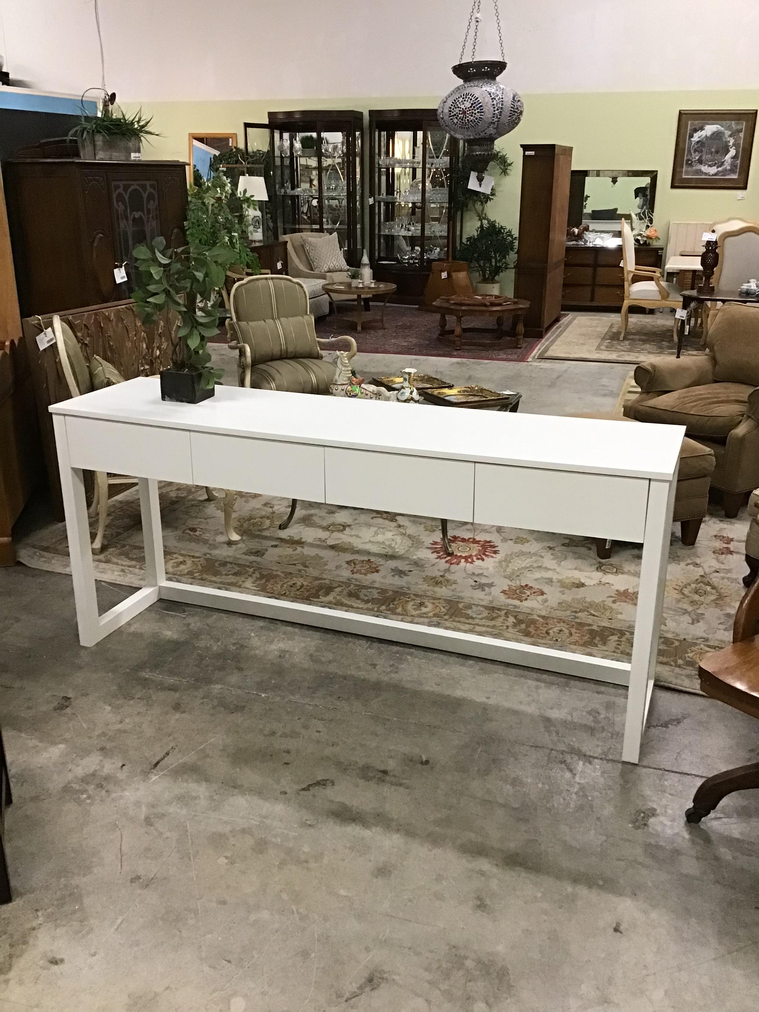 White Credenza with Quartz Top